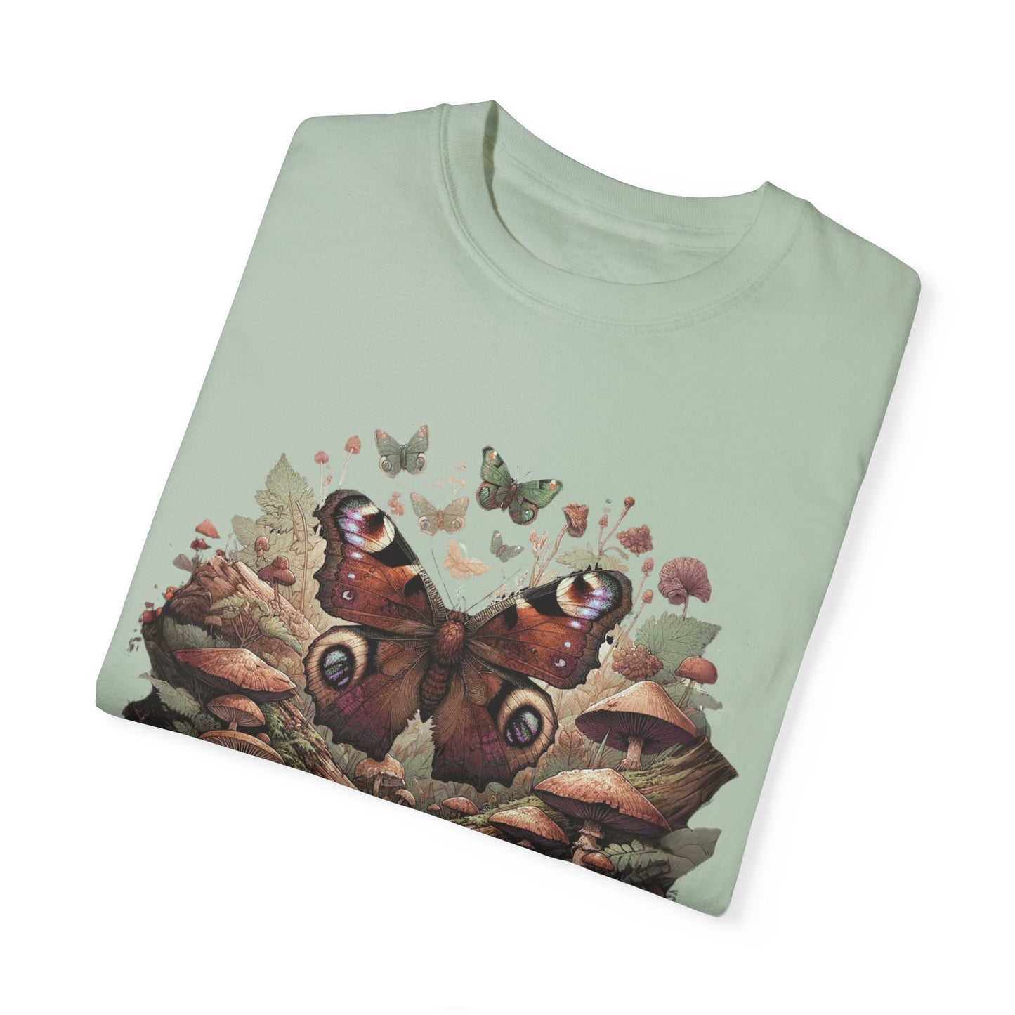Mystical Goblincore Moth & Mushroom Shirt | Fairycore Whimsigoth Tee | Earth Day Entomology | Animal Kingdom