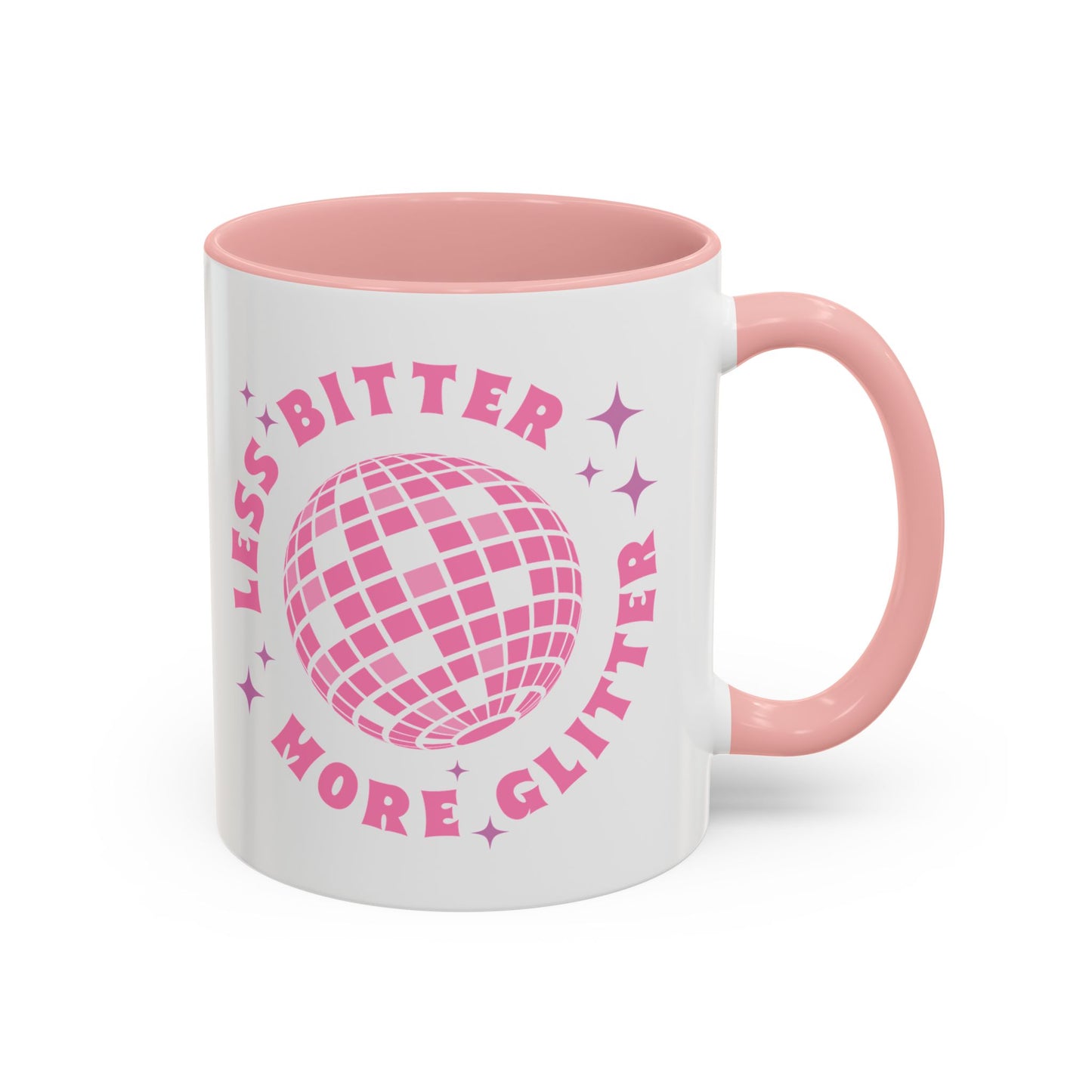 Less Bitter More Glitter Accent Coffee Mug, 11oz