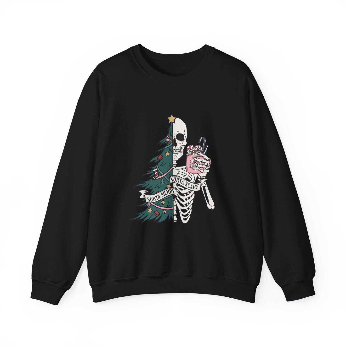 Sorta Merry Sorta Scary Christmas Unisex Heavy Blend™ Crewneck Sweatshirt