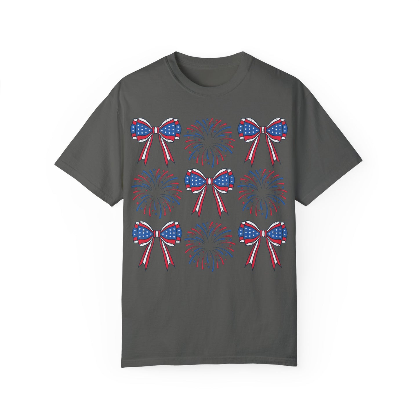 Coquette Bows TShirt, America tee, Patriotic Tee, 4th of July Shirt, Independence Day Tshirt