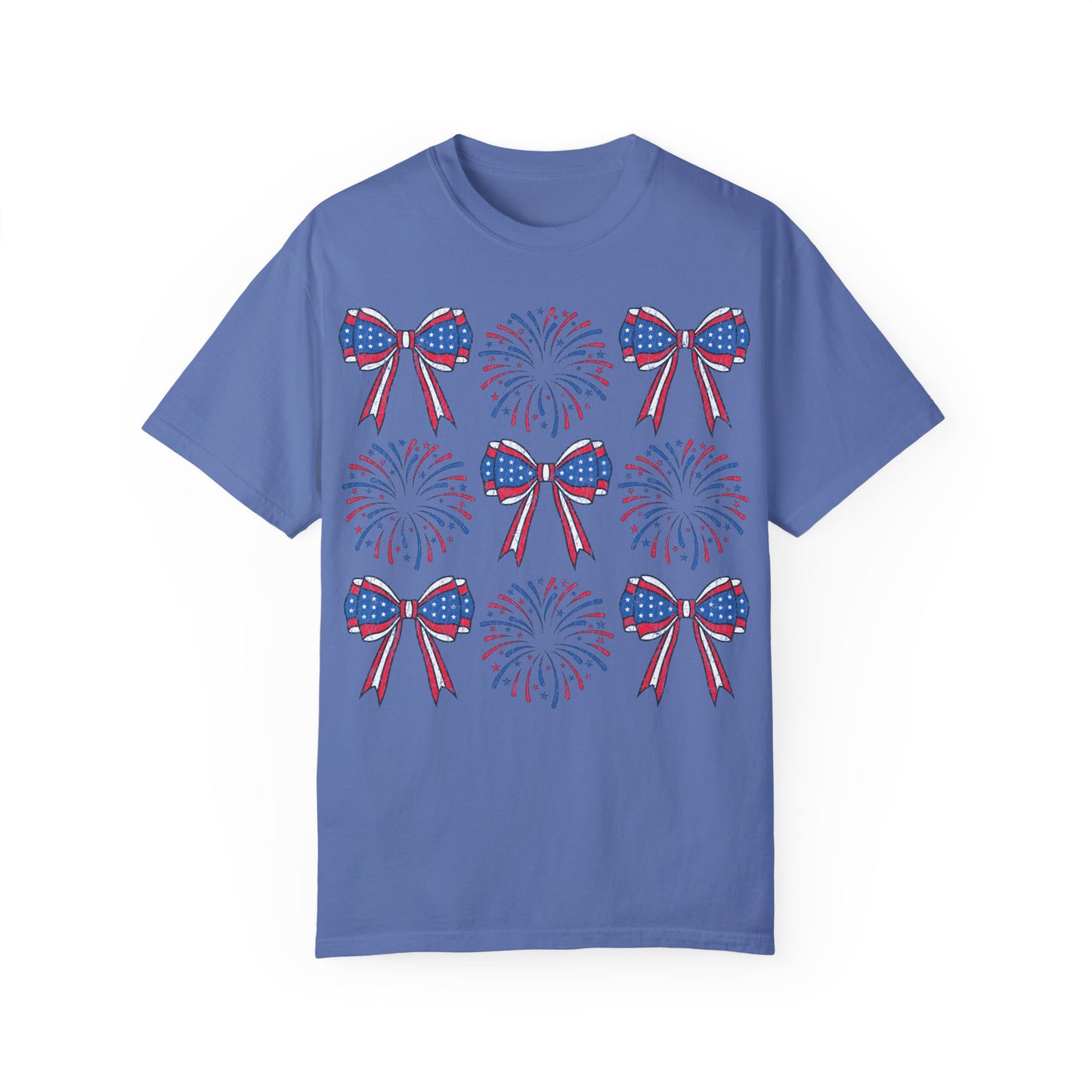 Coquette Bows TShirt, America tee, Patriotic Tee, 4th of July Shirt, Independence Day Tshirt