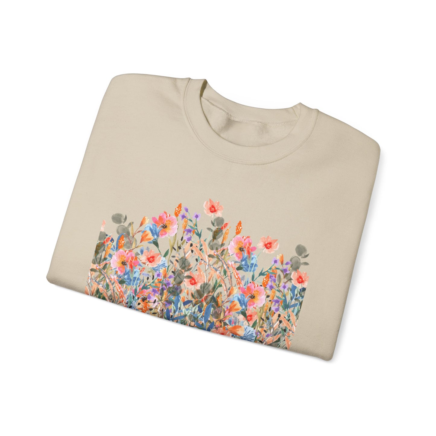 Pastel Wild Flowers Unisex Heavy Blend™ Crewneck Sweatshirt