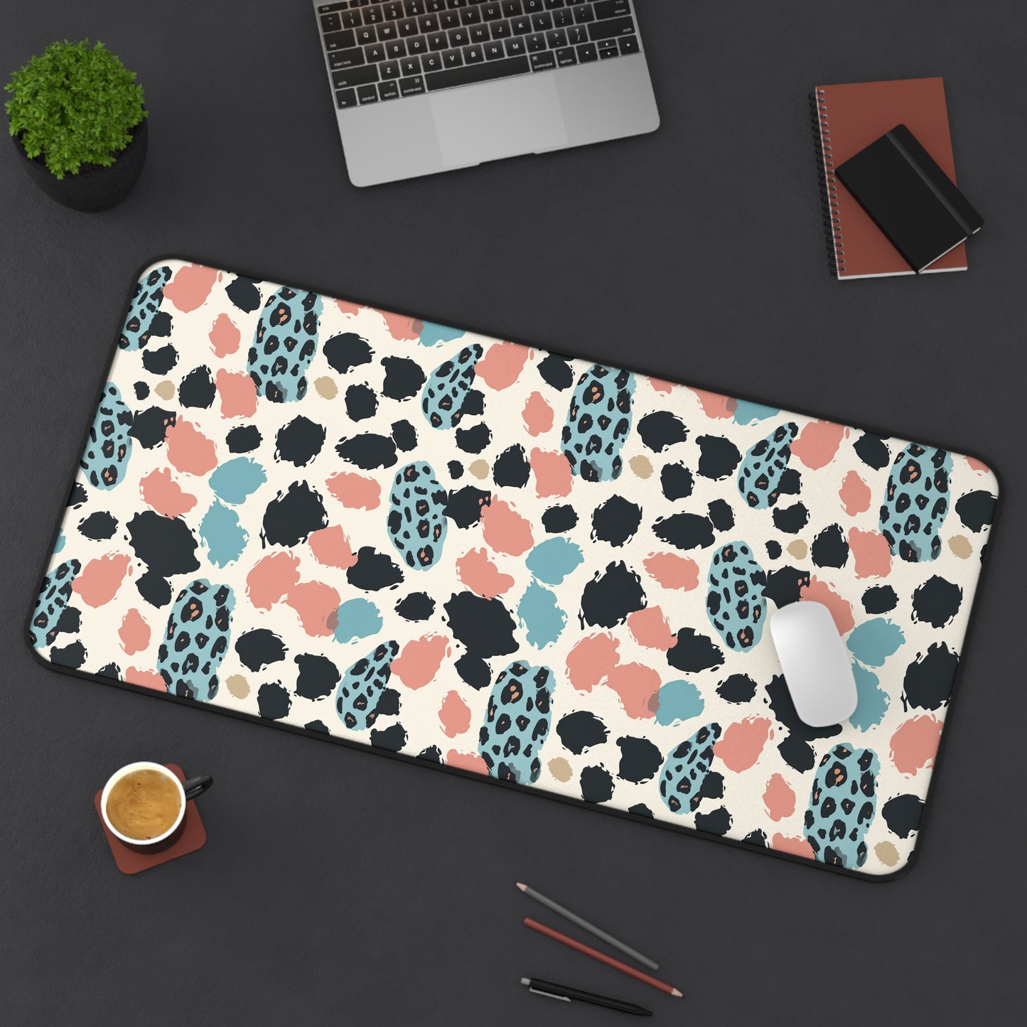 Abstract Animal Print Desk Mat