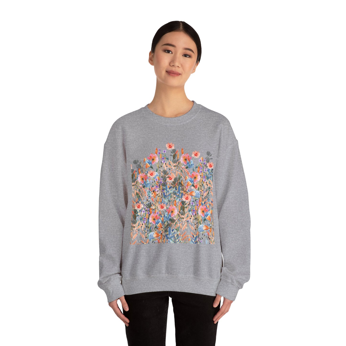 Pastel Wild Flowers Unisex Heavy Blend™ Crewneck Sweatshirt