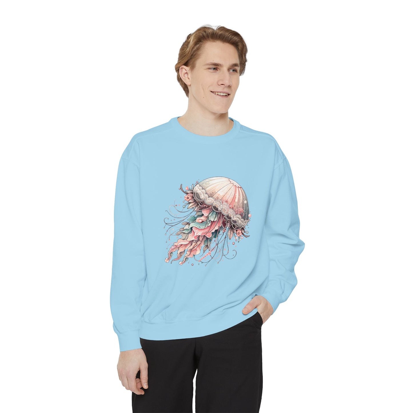 Jellyfish Dreams Sweatshirt Coquette Sweatshirt Trendy Crewneck Aesthetic Sweatshirt Cute Sweatshirt Gift For Her Comfort Colors Sweatshirt
