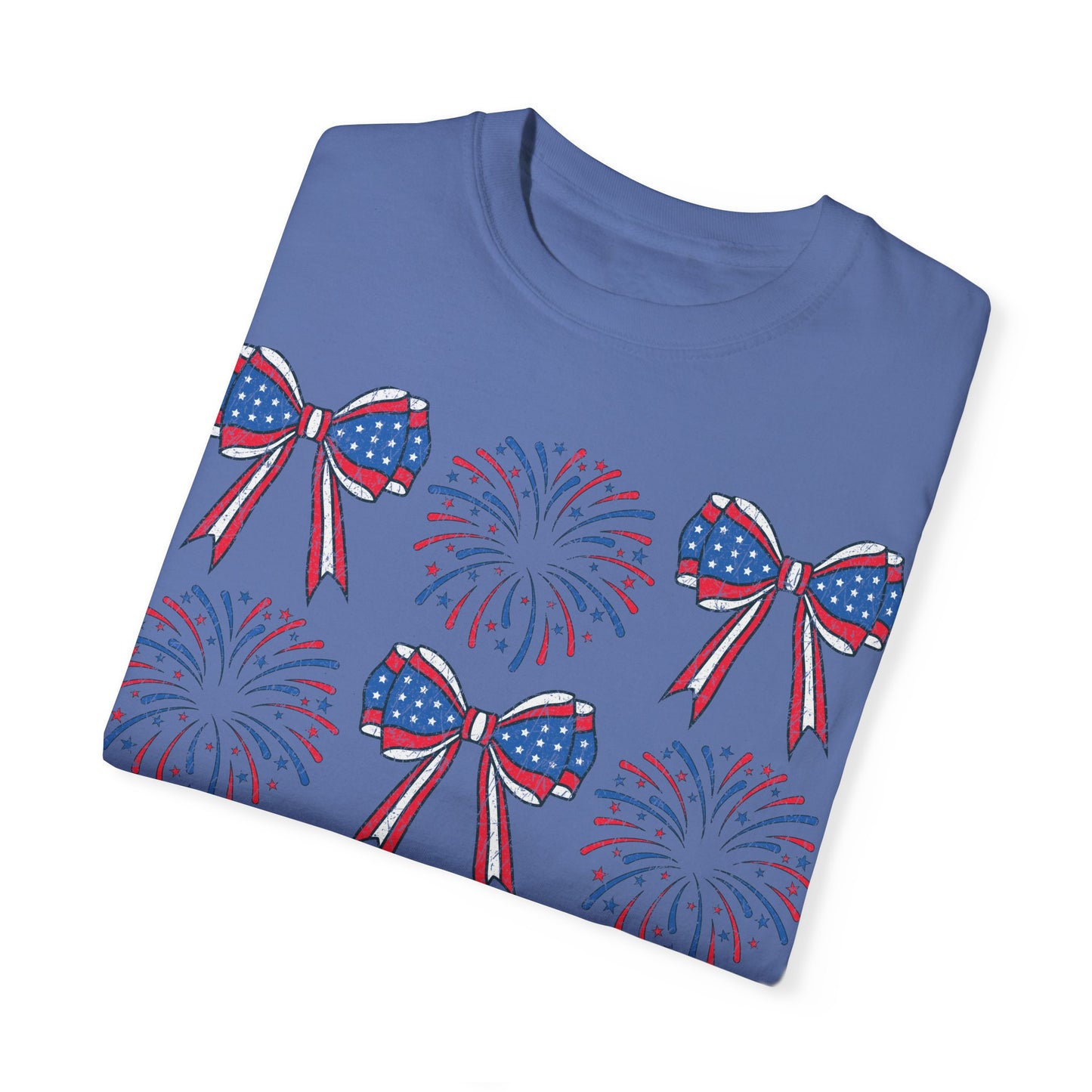 Coquette Bows TShirt, America tee, Patriotic Tee, 4th of July Shirt, Independence Day Tshirt
