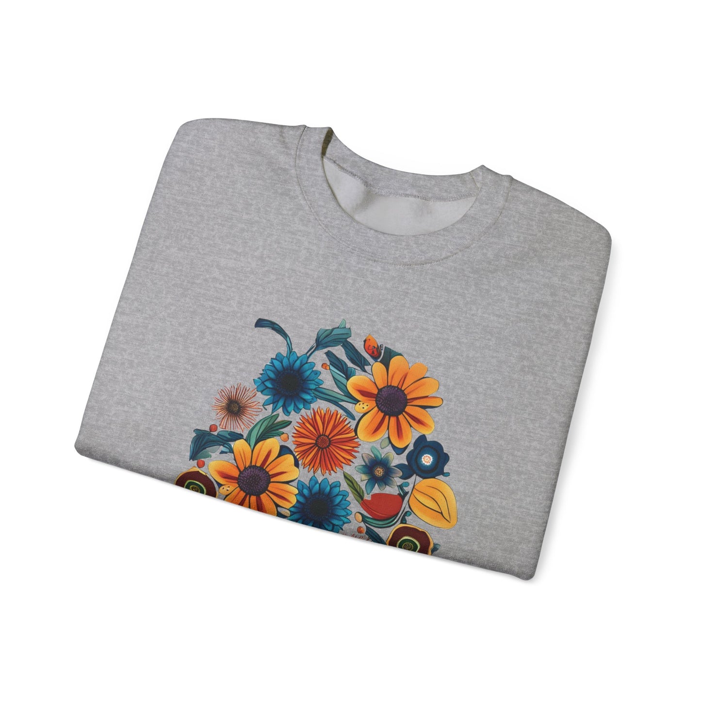 Bohemian Fall Floral Unisex Heavy Blend™ Crewneck Sweatshirt