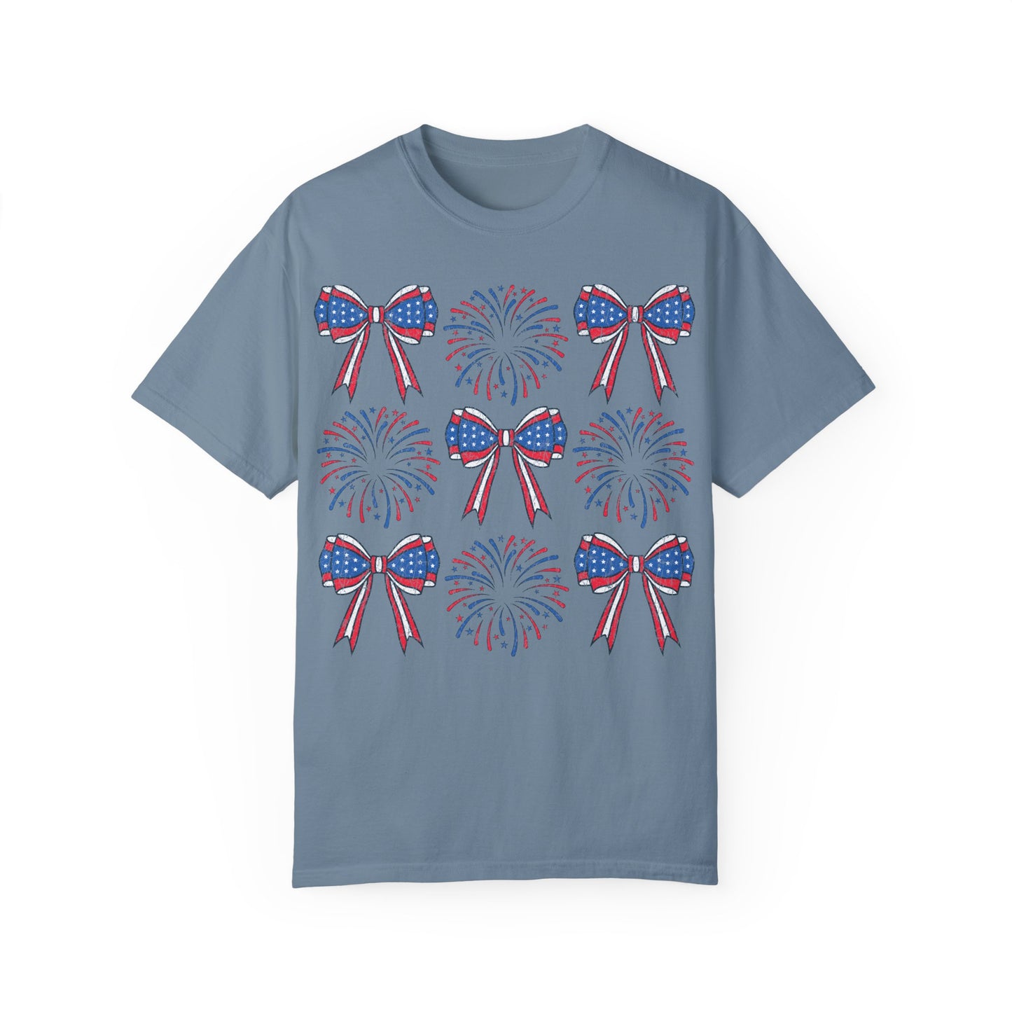 Coquette Bows TShirt, America tee, Patriotic Tee, 4th of July Shirt, Independence Day Tshirt