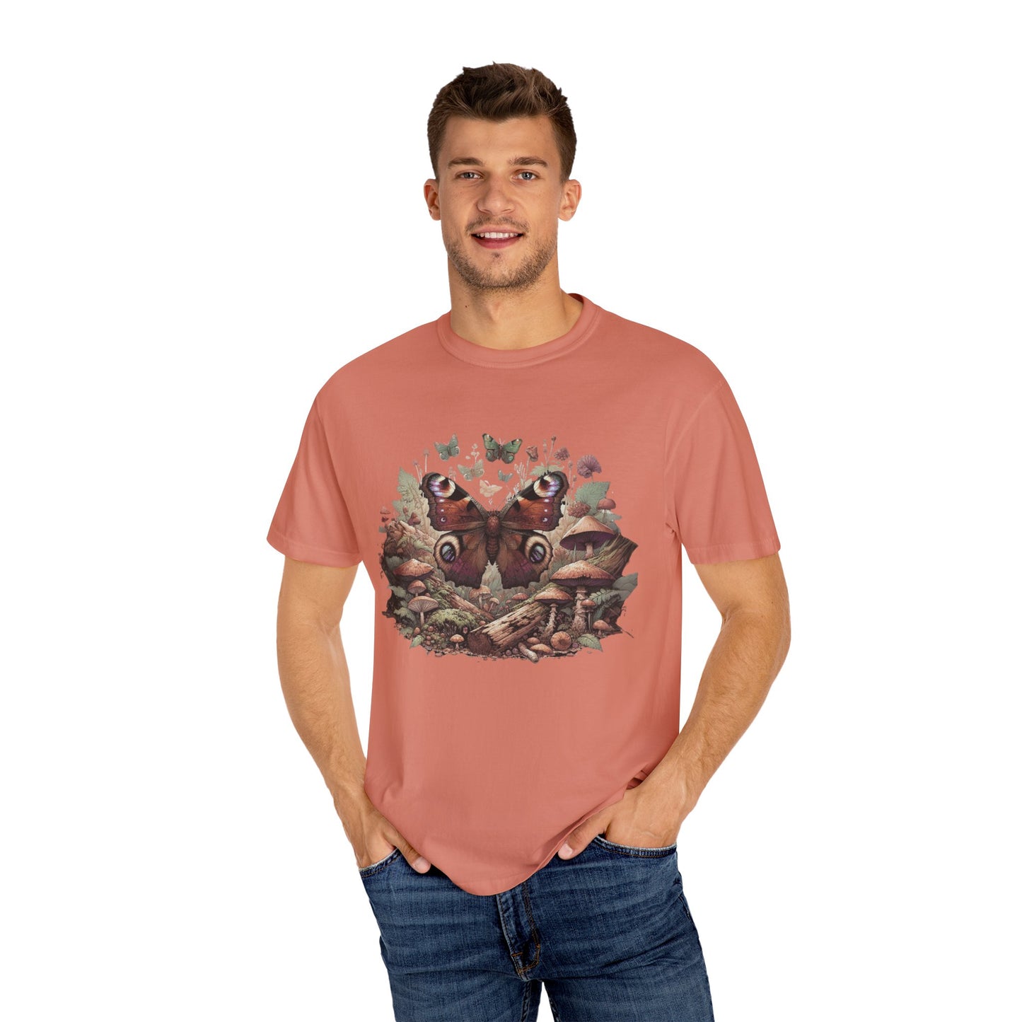 Mystical Goblincore Moth & Mushroom Shirt | Fairycore Whimsigoth Tee | Earth Day Entomology | Animal Kingdom