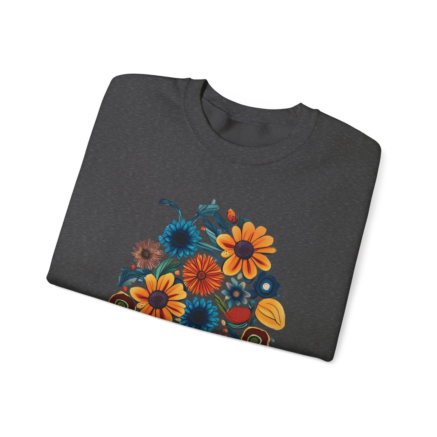 Bohemian Fall Floral Unisex Heavy Blend™ Crewneck Sweatshirt