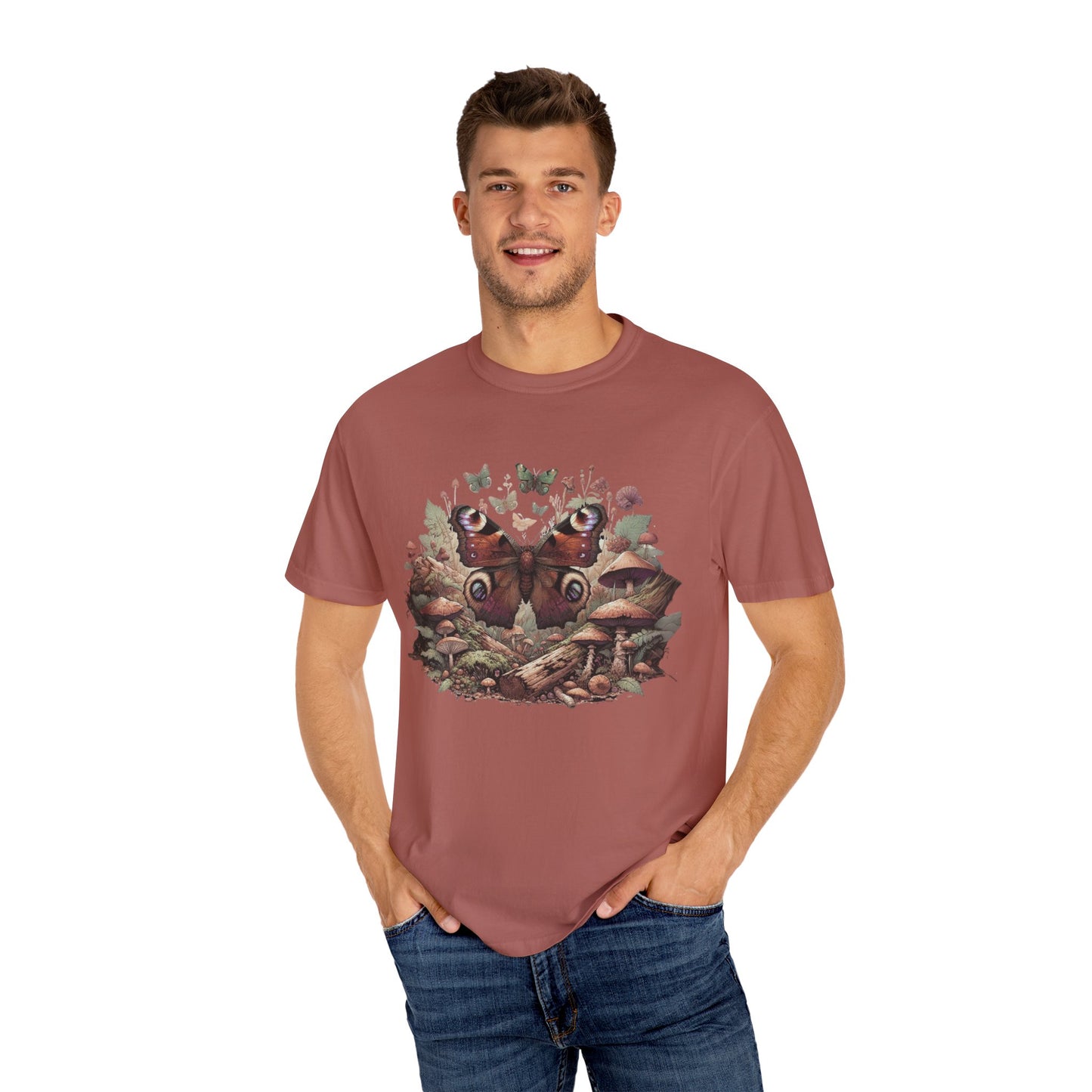 Mystical Goblincore Moth & Mushroom Shirt | Fairycore Whimsigoth Tee | Earth Day Entomology | Animal Kingdom