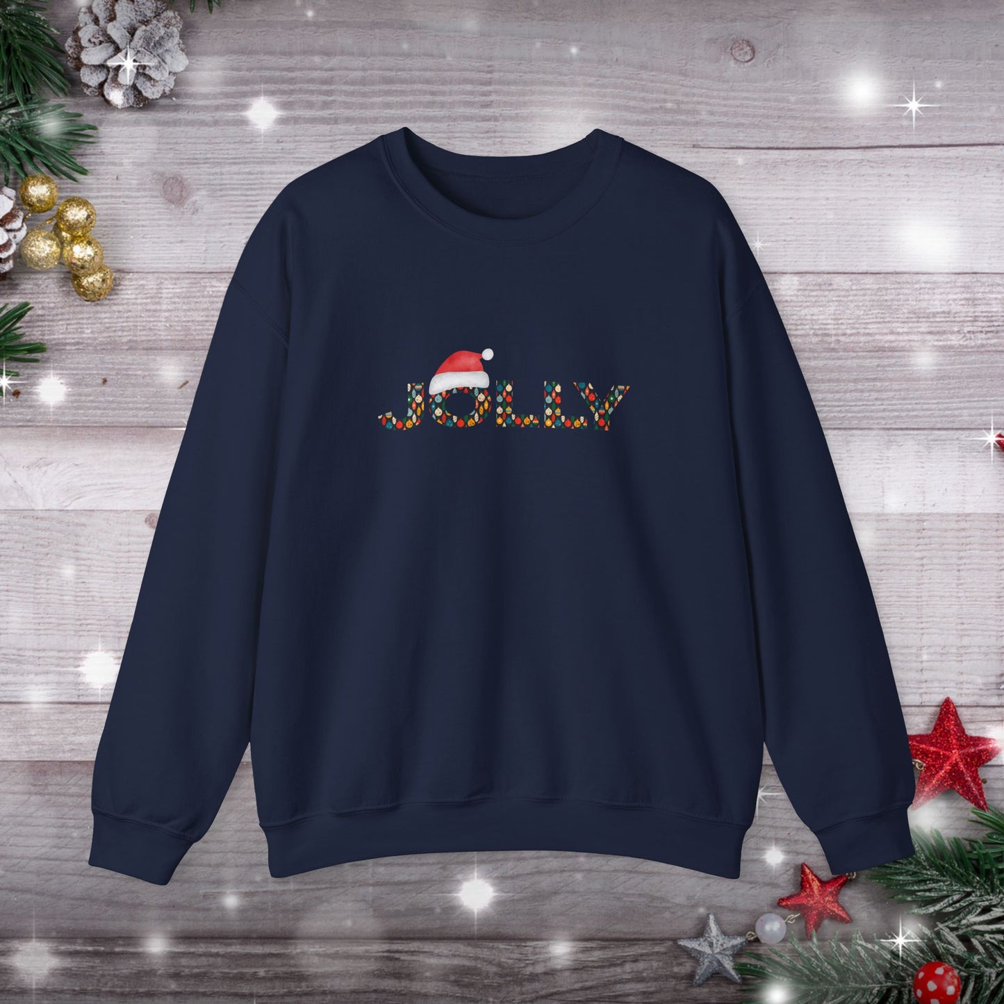 Jolly Christmas Ornaments Unisex Heavy Blend™ Crewneck Sweatshirt