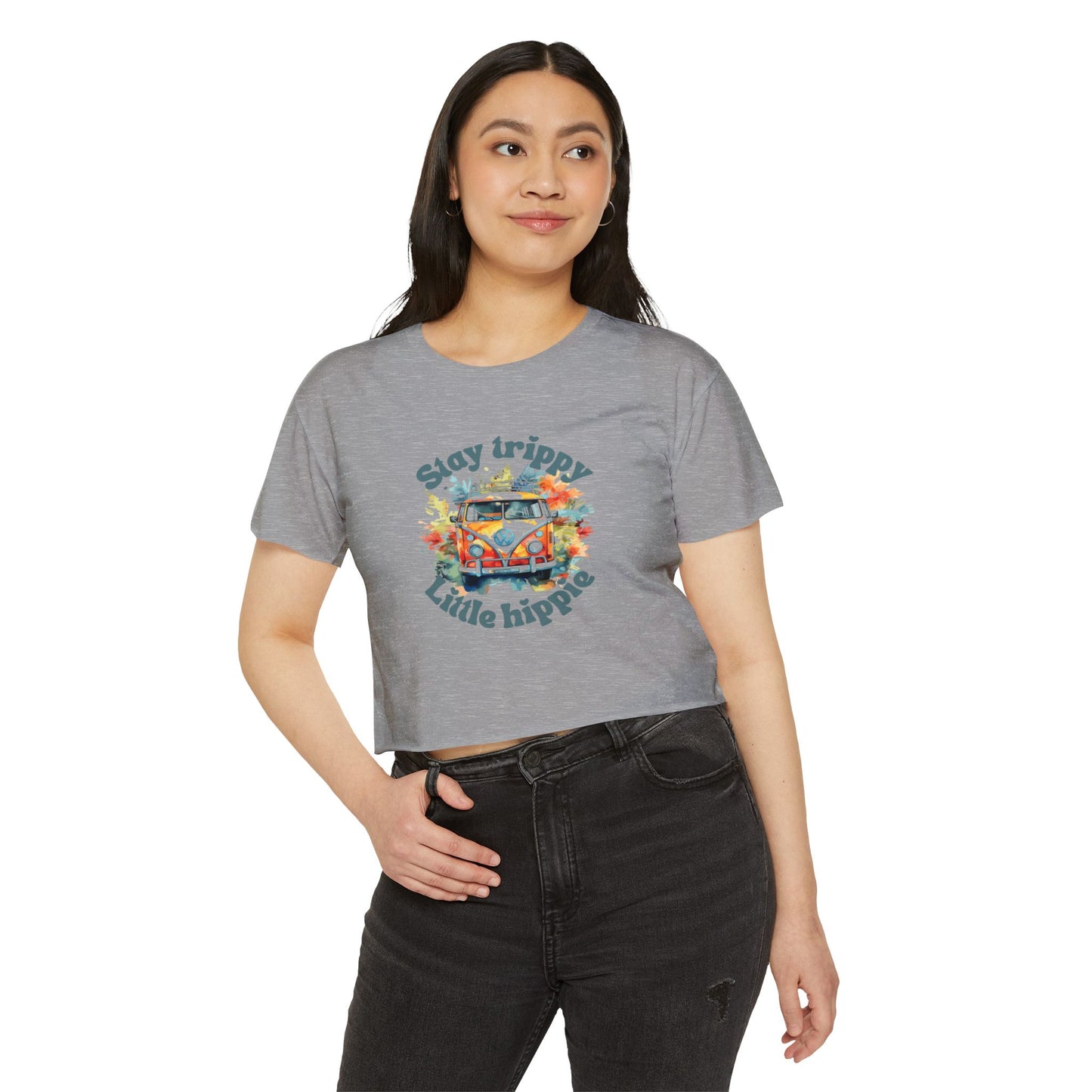 Little Hippie Vibes Women's Festival Crop Top