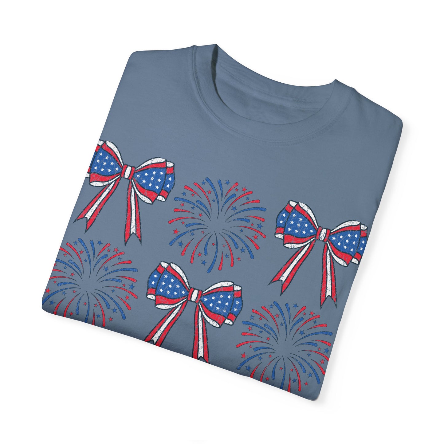 Coquette Bows TShirt, America tee, Patriotic Tee, 4th of July Shirt, Independence Day Tshirt