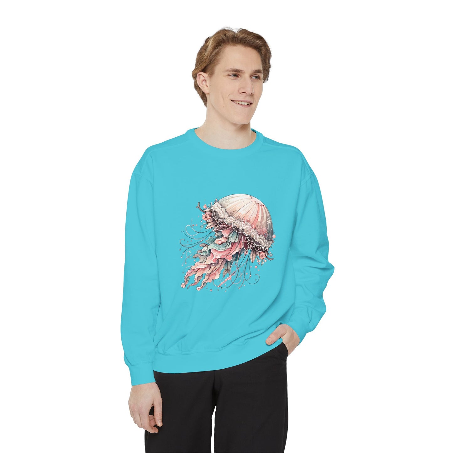 Jellyfish Dreams Sweatshirt Coquette Sweatshirt Trendy Crewneck Aesthetic Sweatshirt Cute Sweatshirt Gift For Her Comfort Colors Sweatshirt