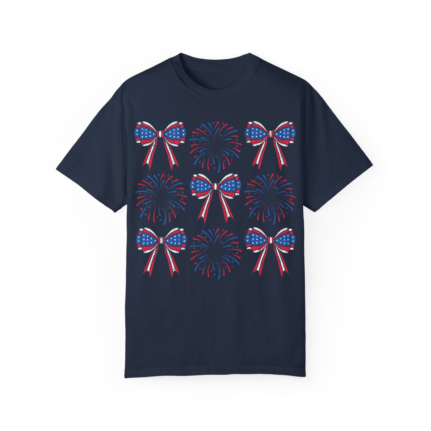 Coquette Bows TShirt, America tee, Patriotic Tee, 4th of July Shirt, Independence Day Tshirt