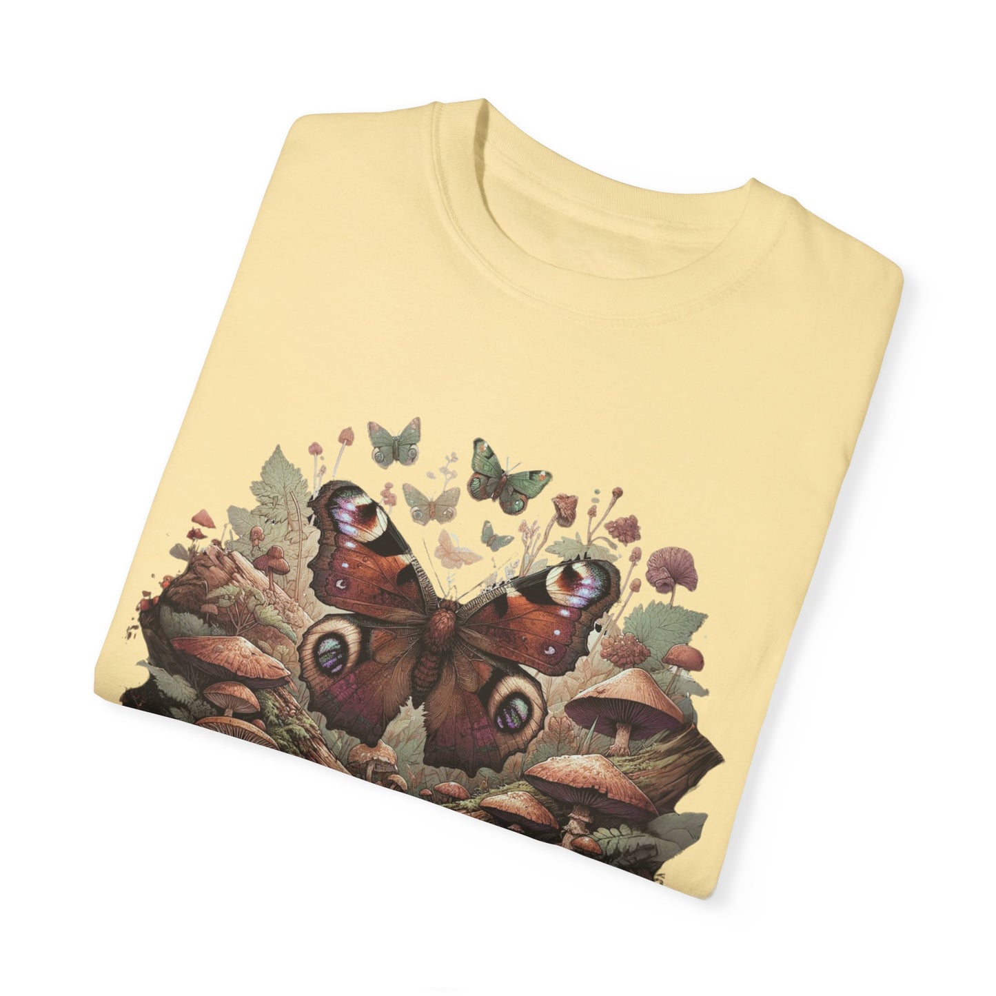 Mystical Goblincore Moth & Mushroom Shirt | Fairycore Whimsigoth Tee | Earth Day Entomology | Animal Kingdom