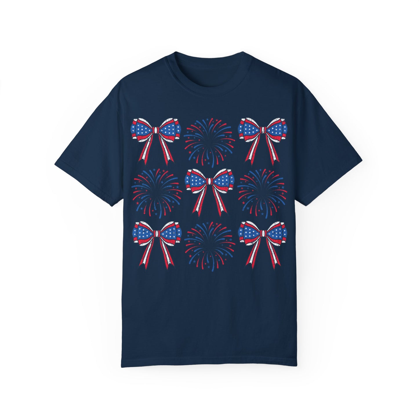 Coquette Bows TShirt, America tee, Patriotic Tee, 4th of July Shirt, Independence Day Tshirt