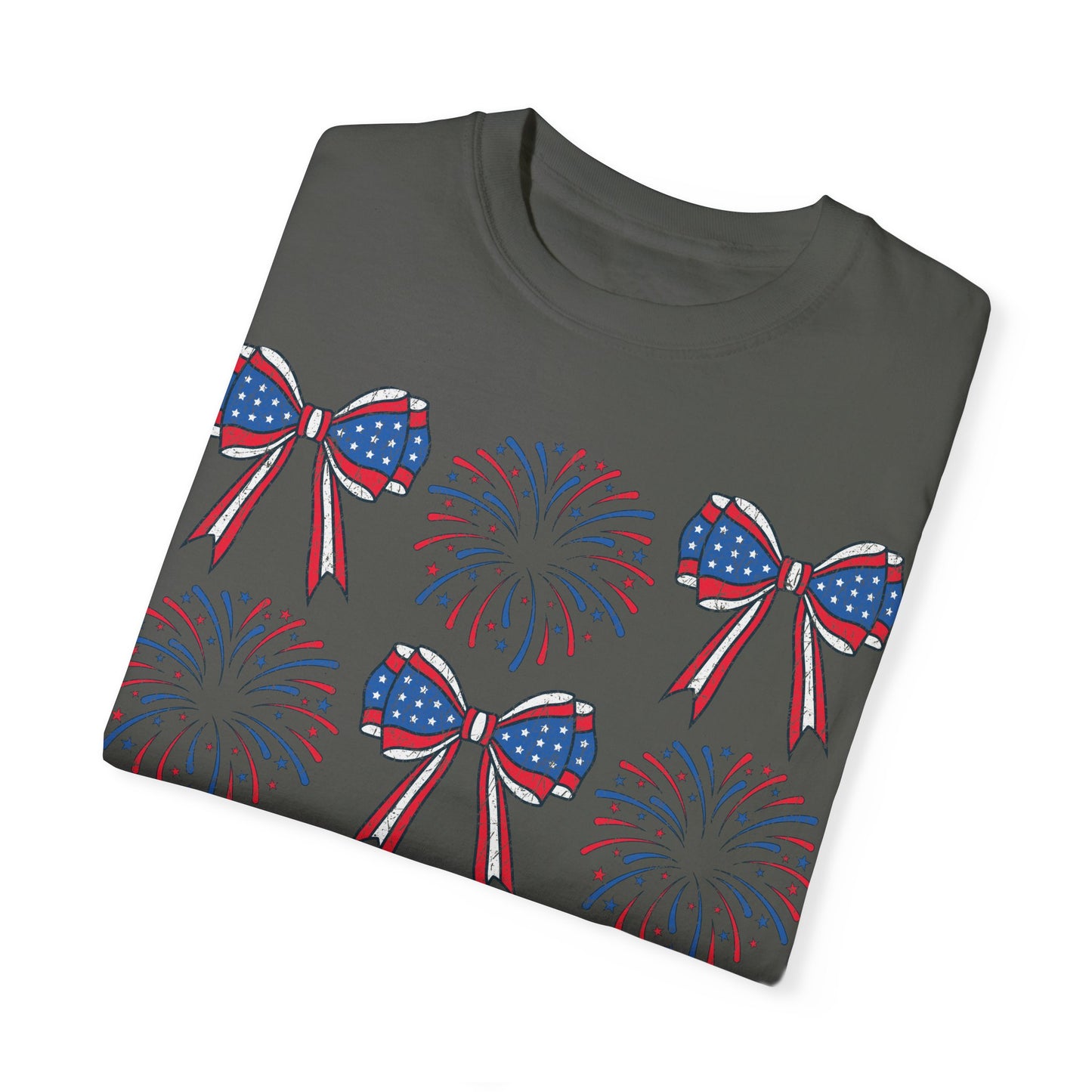 Coquette Bows TShirt, America tee, Patriotic Tee, 4th of July Shirt, Independence Day Tshirt
