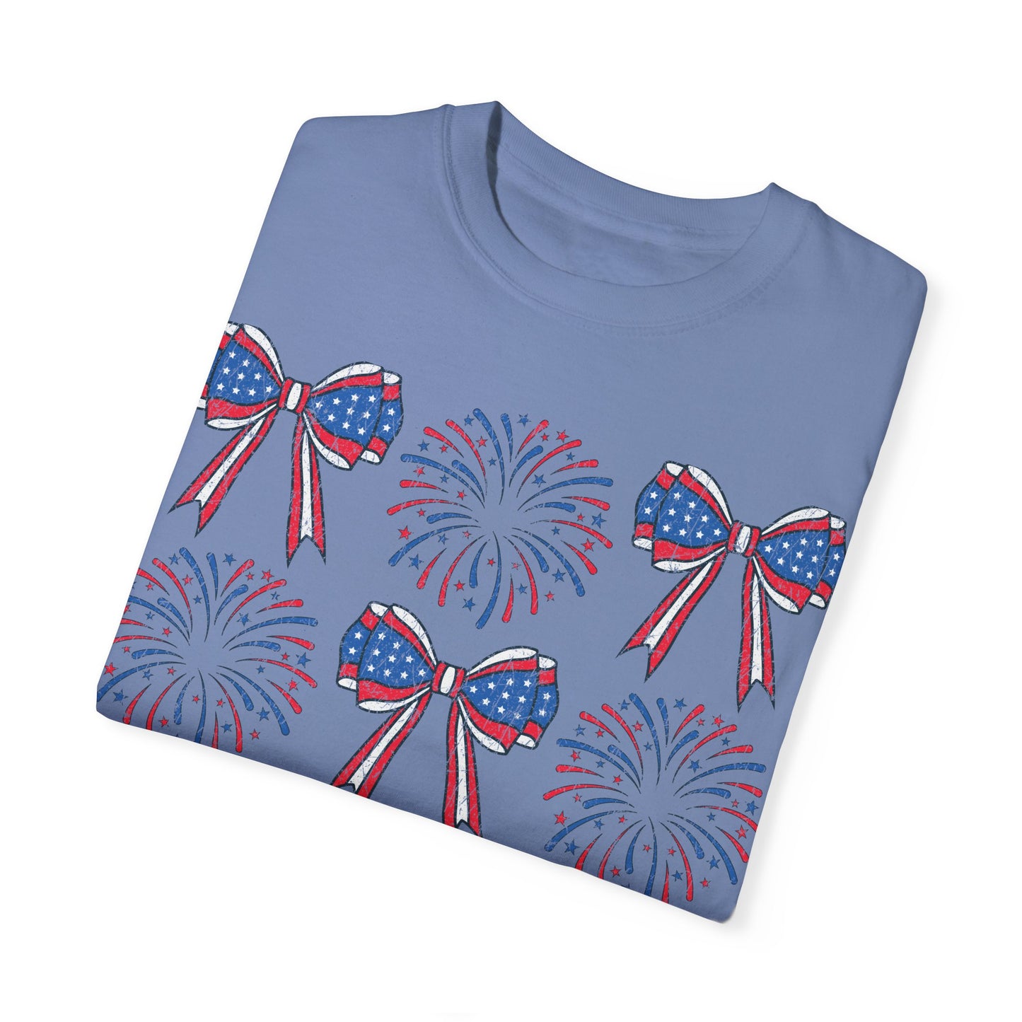 Coquette Bows TShirt, America tee, Patriotic Tee, 4th of July Shirt, Independence Day Tshirt