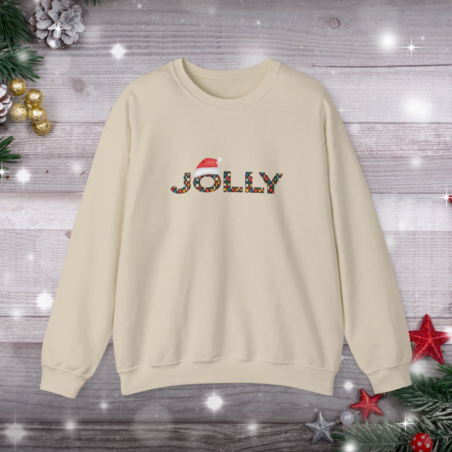 Jolly Christmas Ornaments Unisex Heavy Blend™ Crewneck Sweatshirt