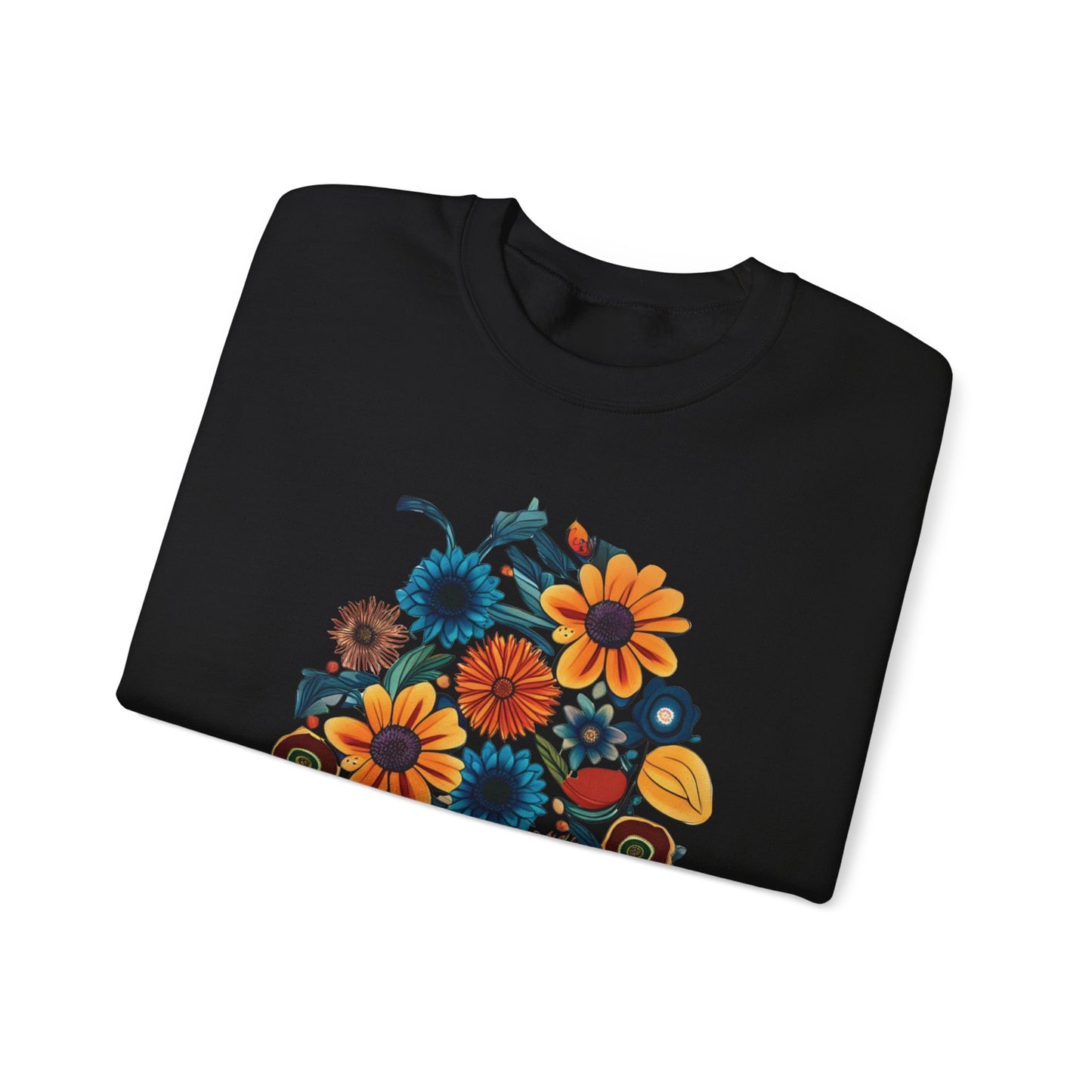 Bohemian Fall Floral Unisex Heavy Blend™ Crewneck Sweatshirt