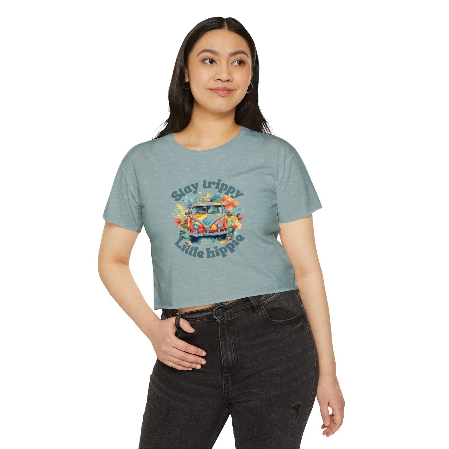 Little Hippie Vibes Women's Festival Crop Top