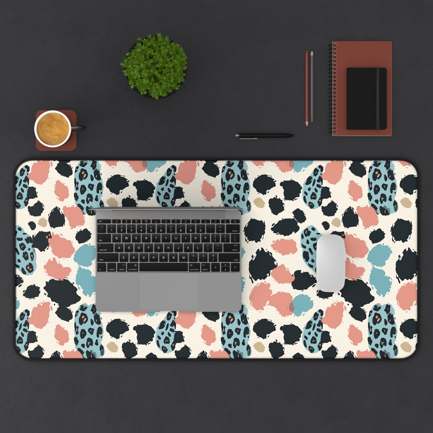 Abstract Animal Print Desk Mat
