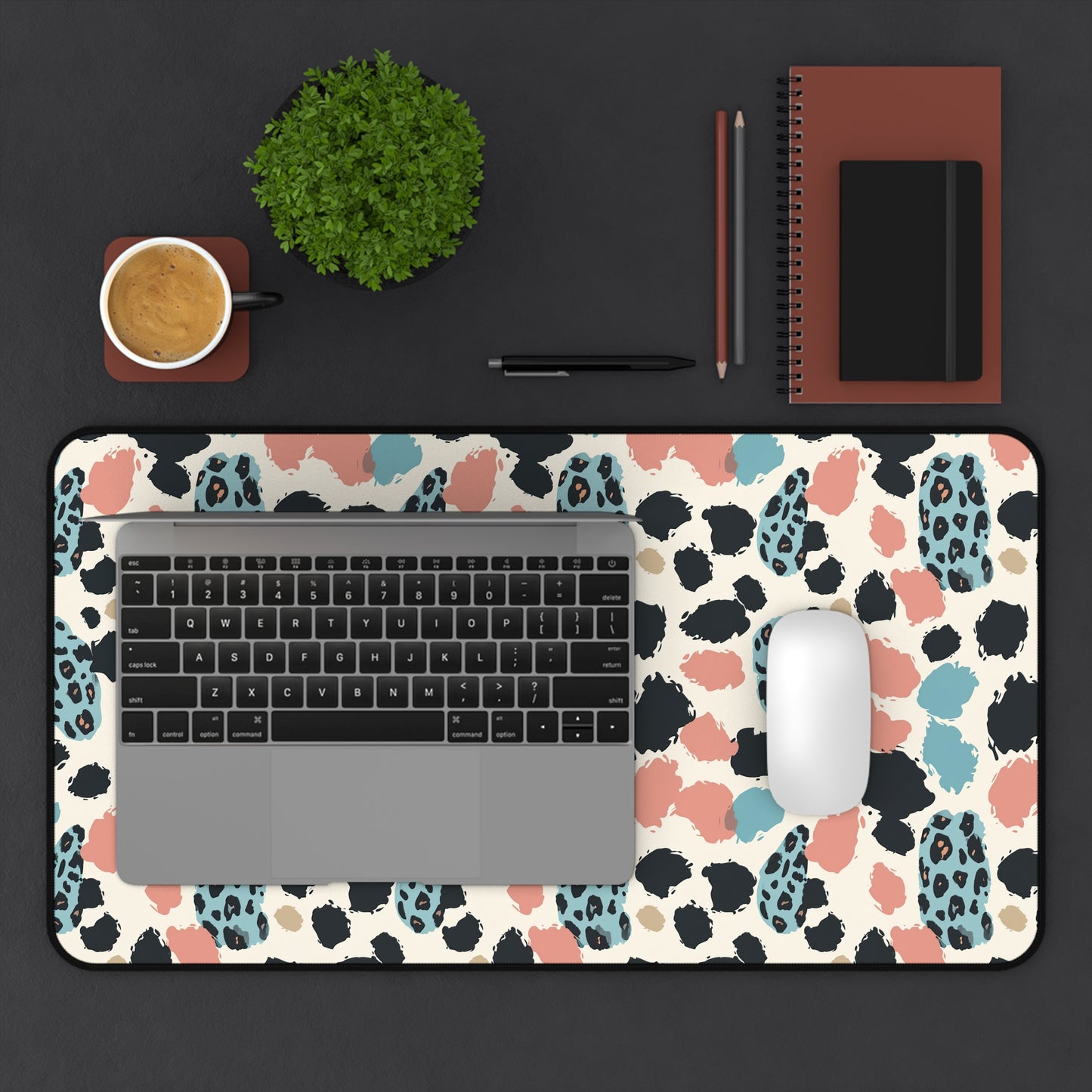 Abstract Animal Print Desk Mat