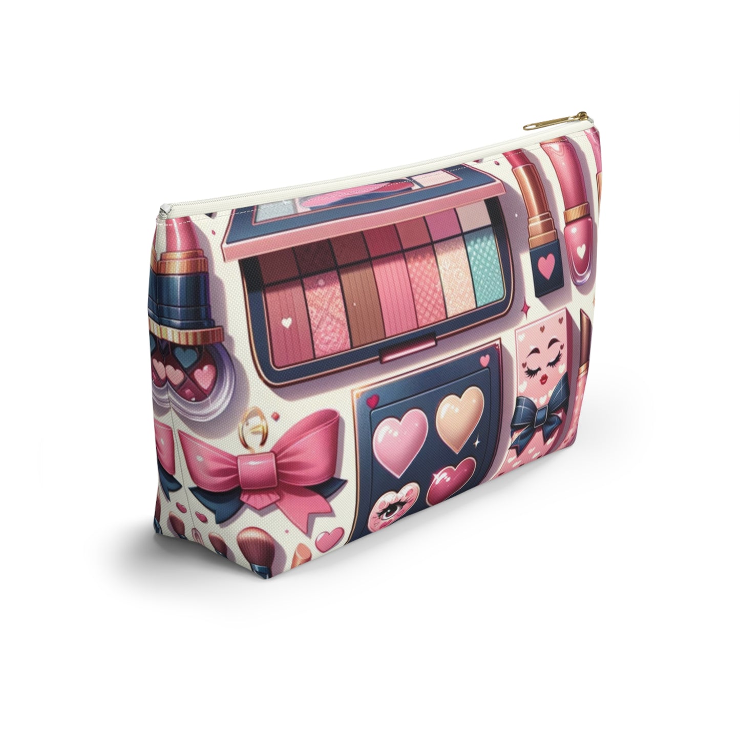 Coquette Glamour Collection Beauty Accessory T-Bottom Pouch Feminine Style Makeup Essentials Lipstick Palette Coquette Beauty Makeup Kit