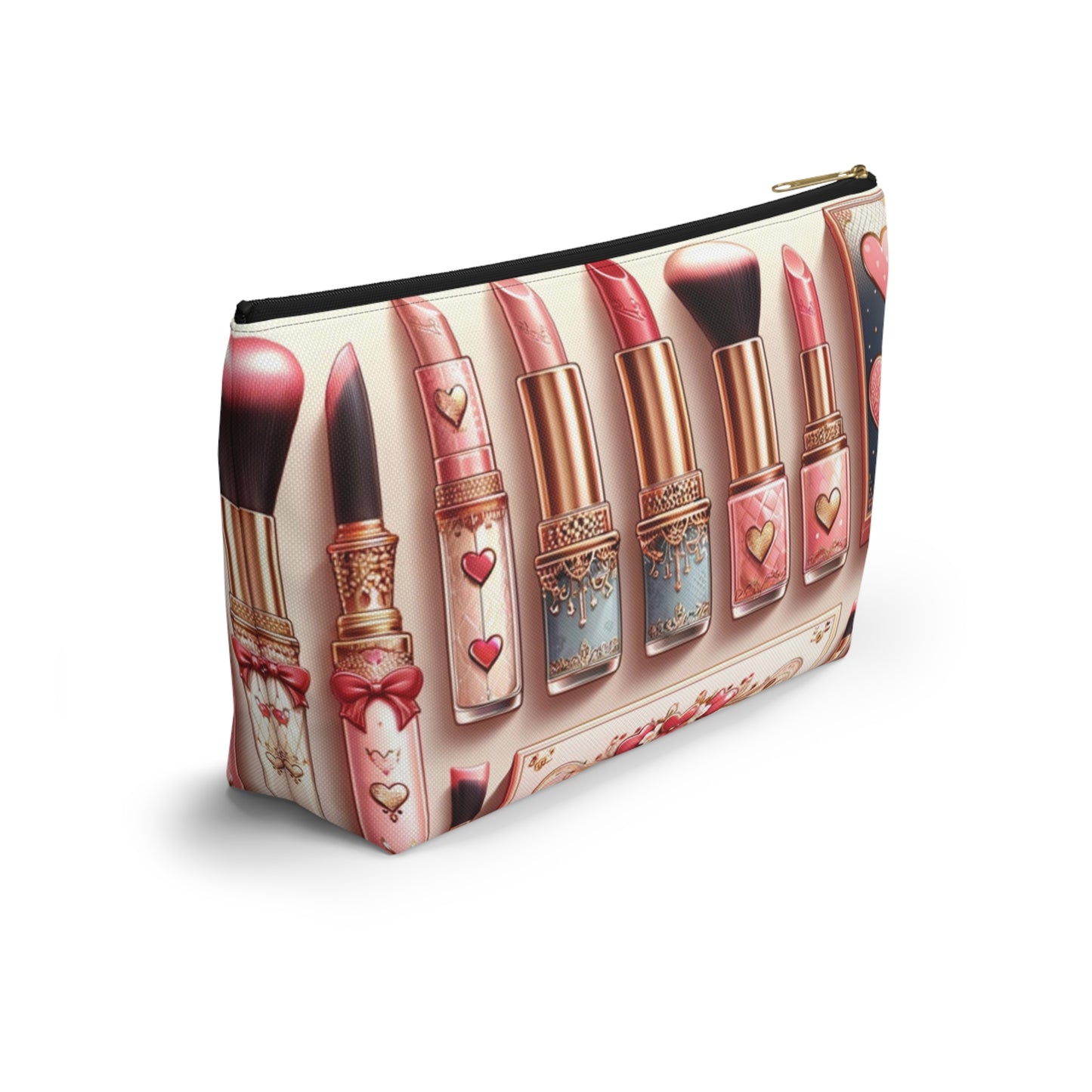 Chic Coquette Beauty Accessory T-Bottom Pouch Feminine Style Makeup Essentials Lipstick Palette Coquette Beauty Makeup Kit