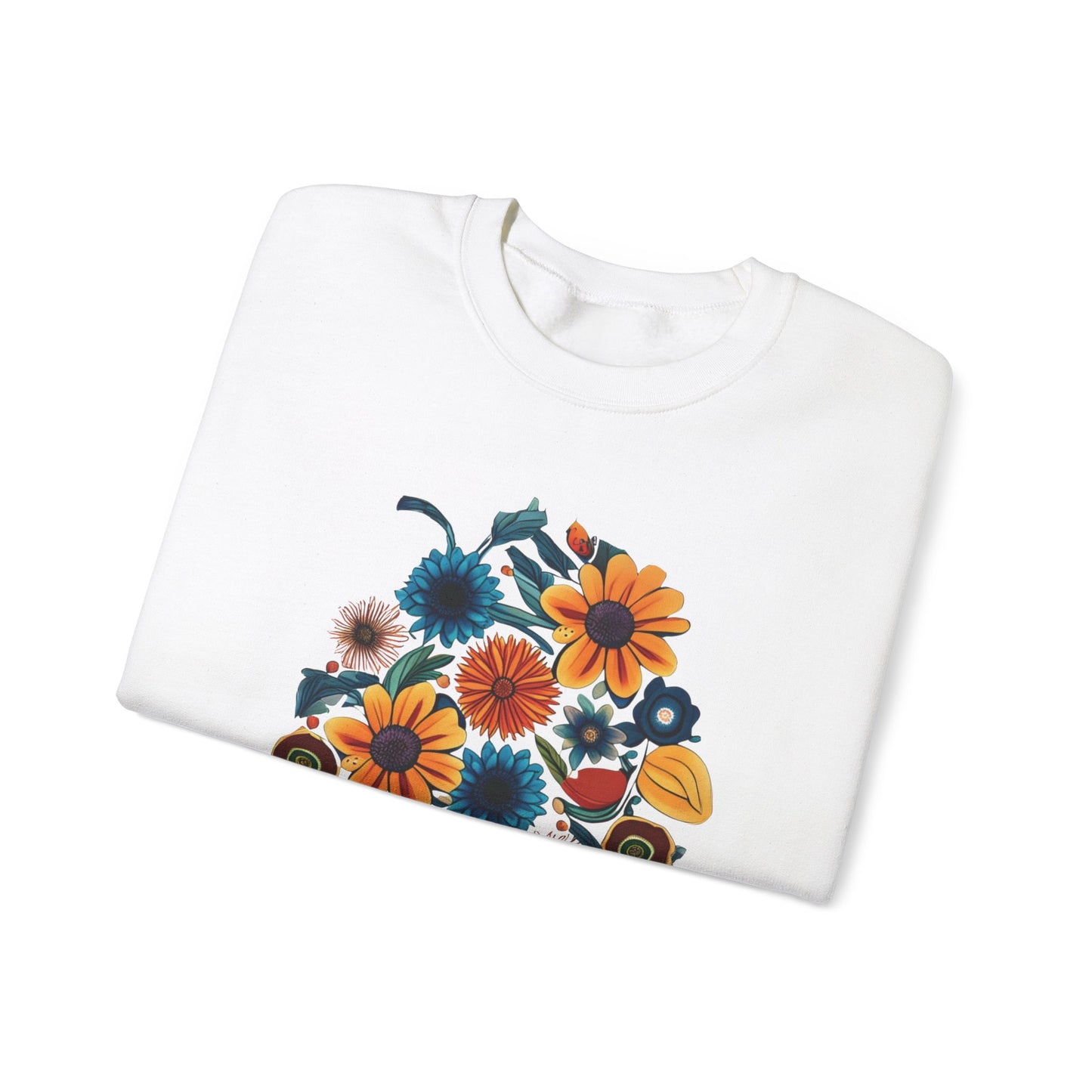 Bohemian Fall Floral Unisex Heavy Blend™ Crewneck Sweatshirt