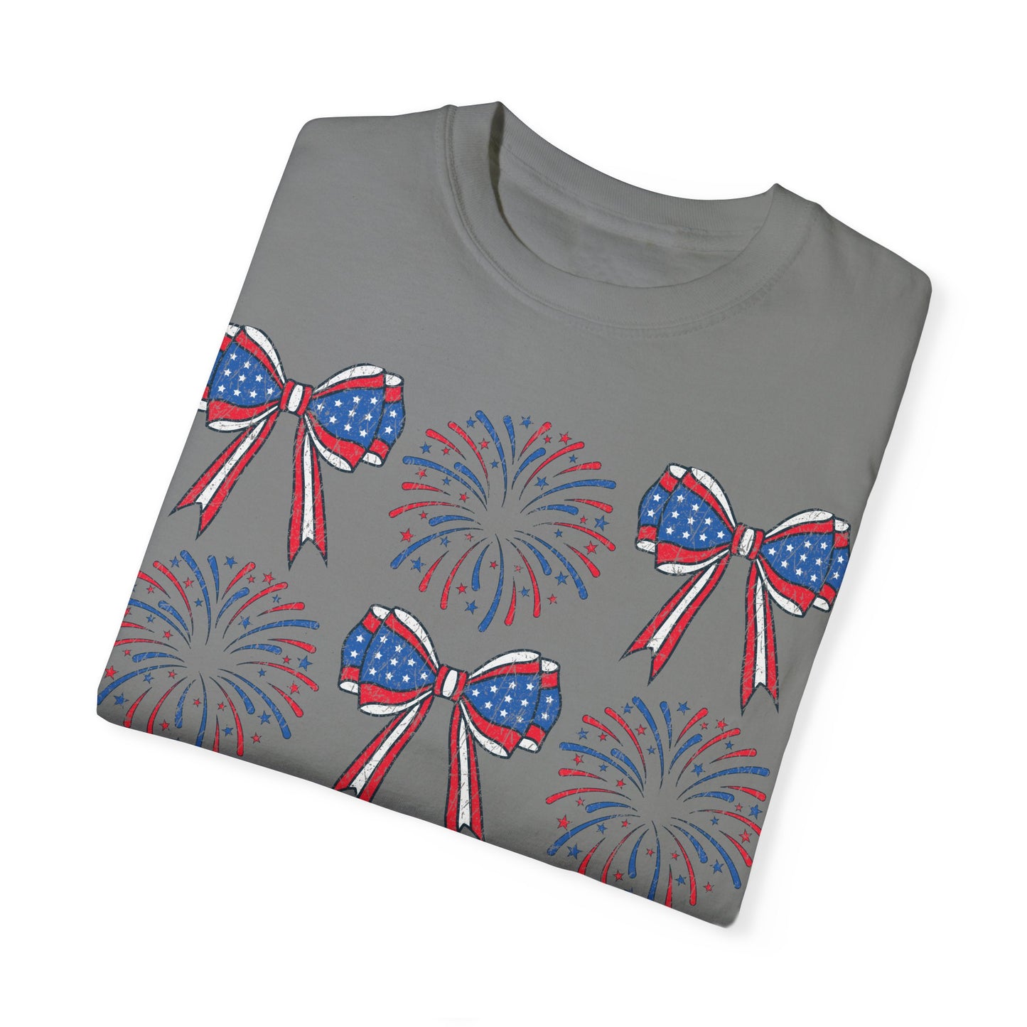 Coquette Bows TShirt, America tee, Patriotic Tee, 4th of July Shirt, Independence Day Tshirt