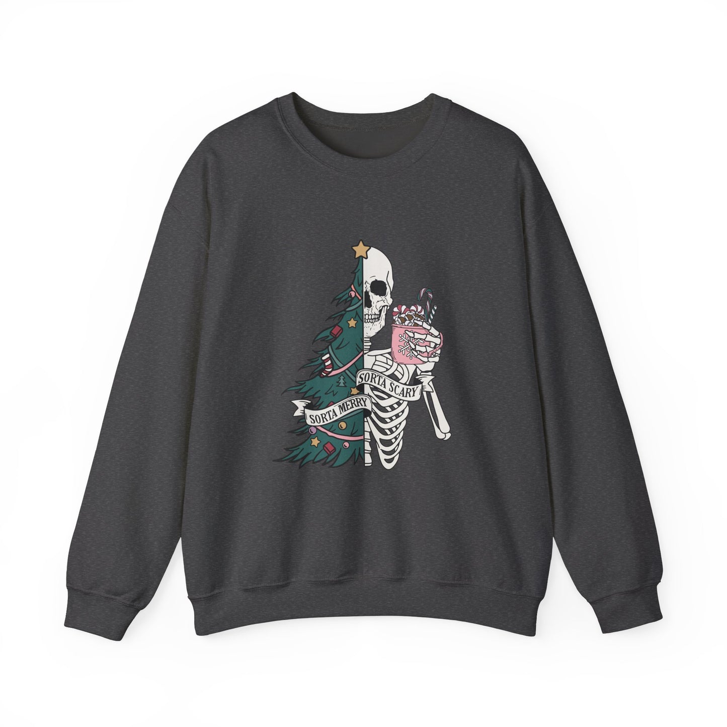 Sorta Merry Sorta Scary Christmas Unisex Heavy Blend™ Crewneck Sweatshirt