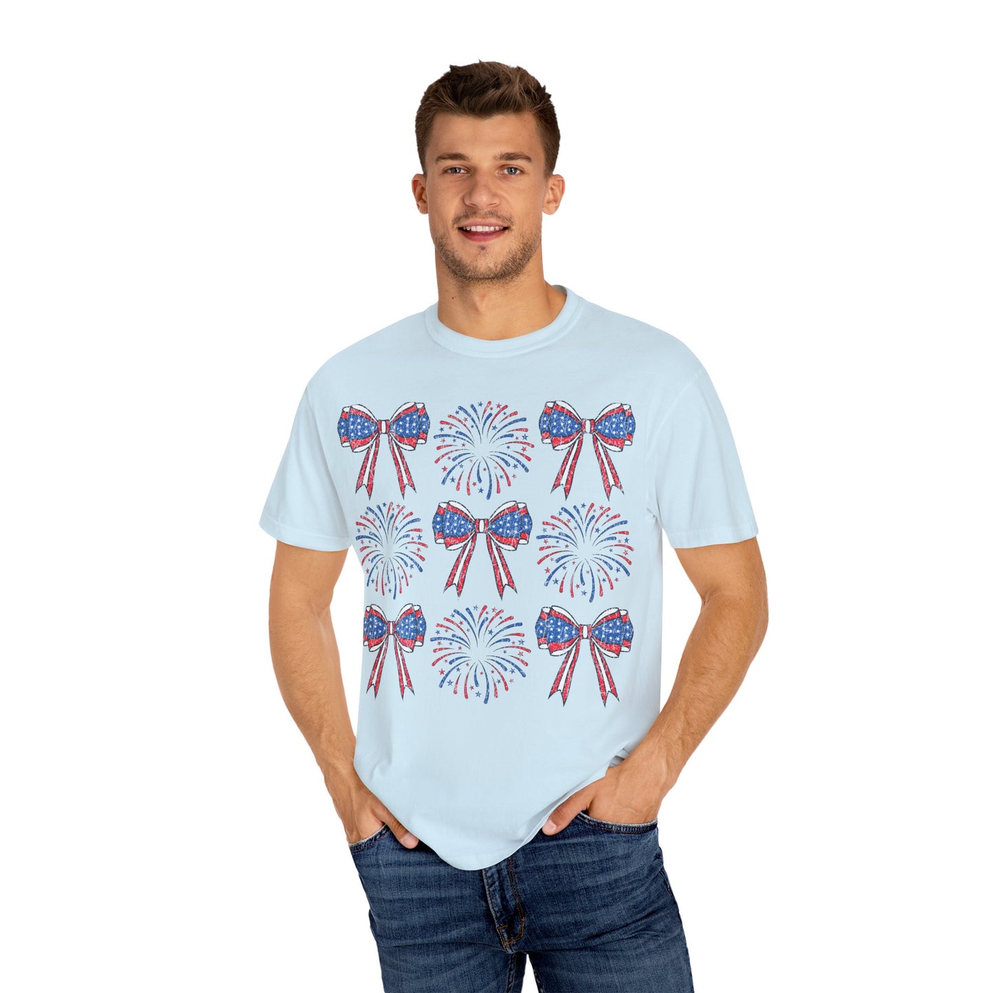 Coquette Bows TShirt, America tee, Patriotic Tee, 4th of July Shirt, Independence Day Tshirt
