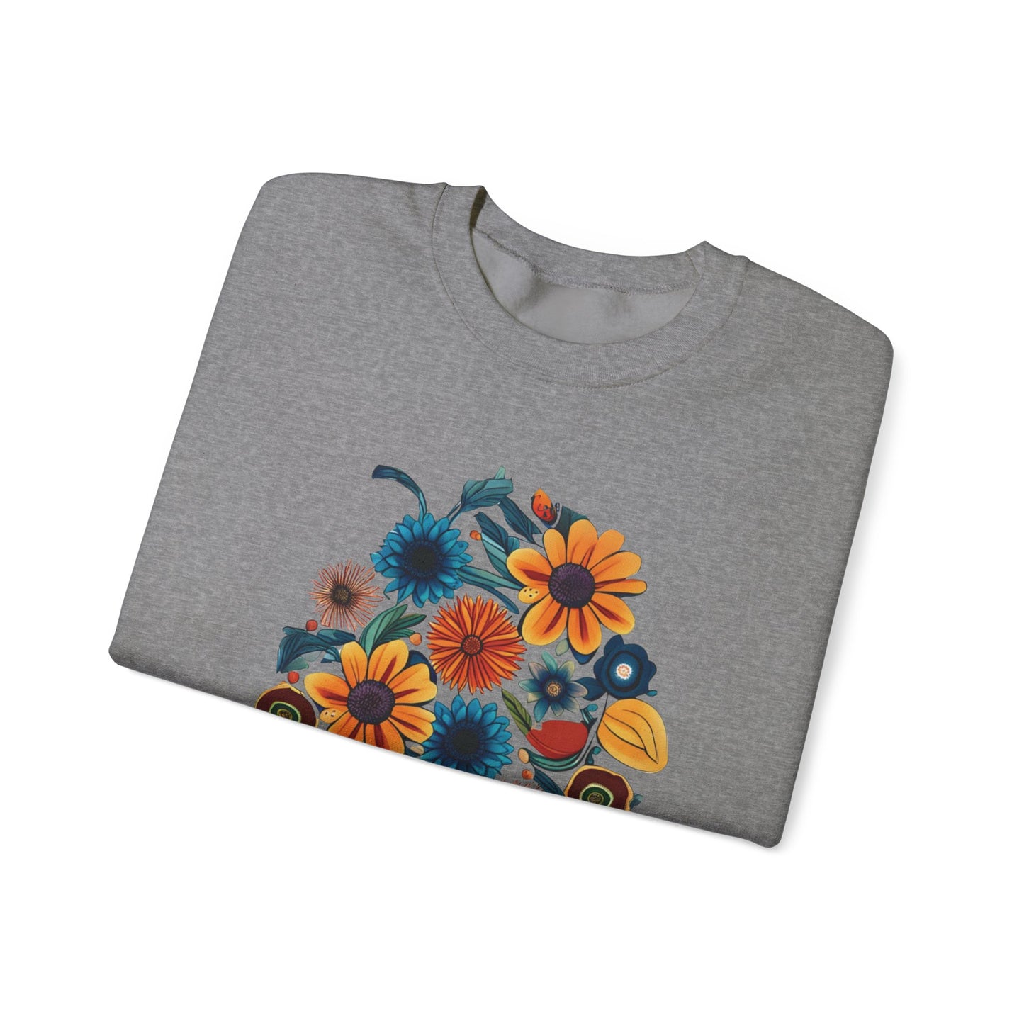 Bohemian Fall Floral Unisex Heavy Blend™ Crewneck Sweatshirt