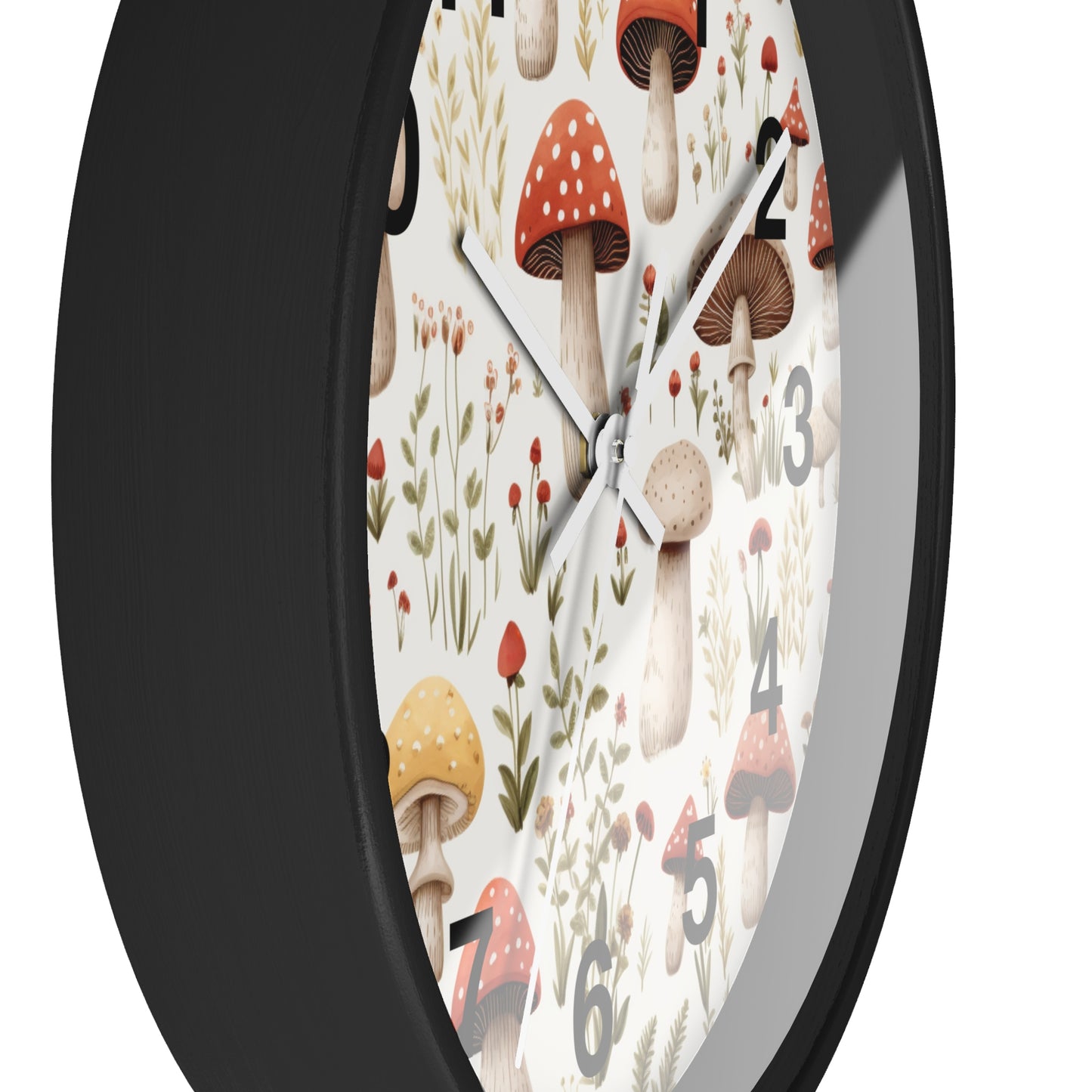 Mushroom and Meadow Wall Clock