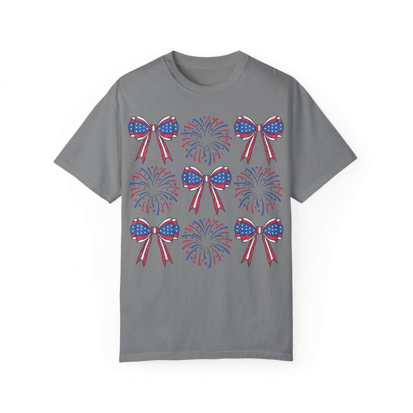 Coquette Bows TShirt, America tee, Patriotic Tee, 4th of July Shirt, Independence Day Tshirt