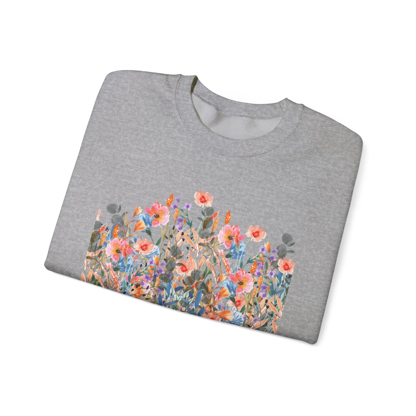 Pastel Wild Flowers Unisex Heavy Blend™ Crewneck Sweatshirt