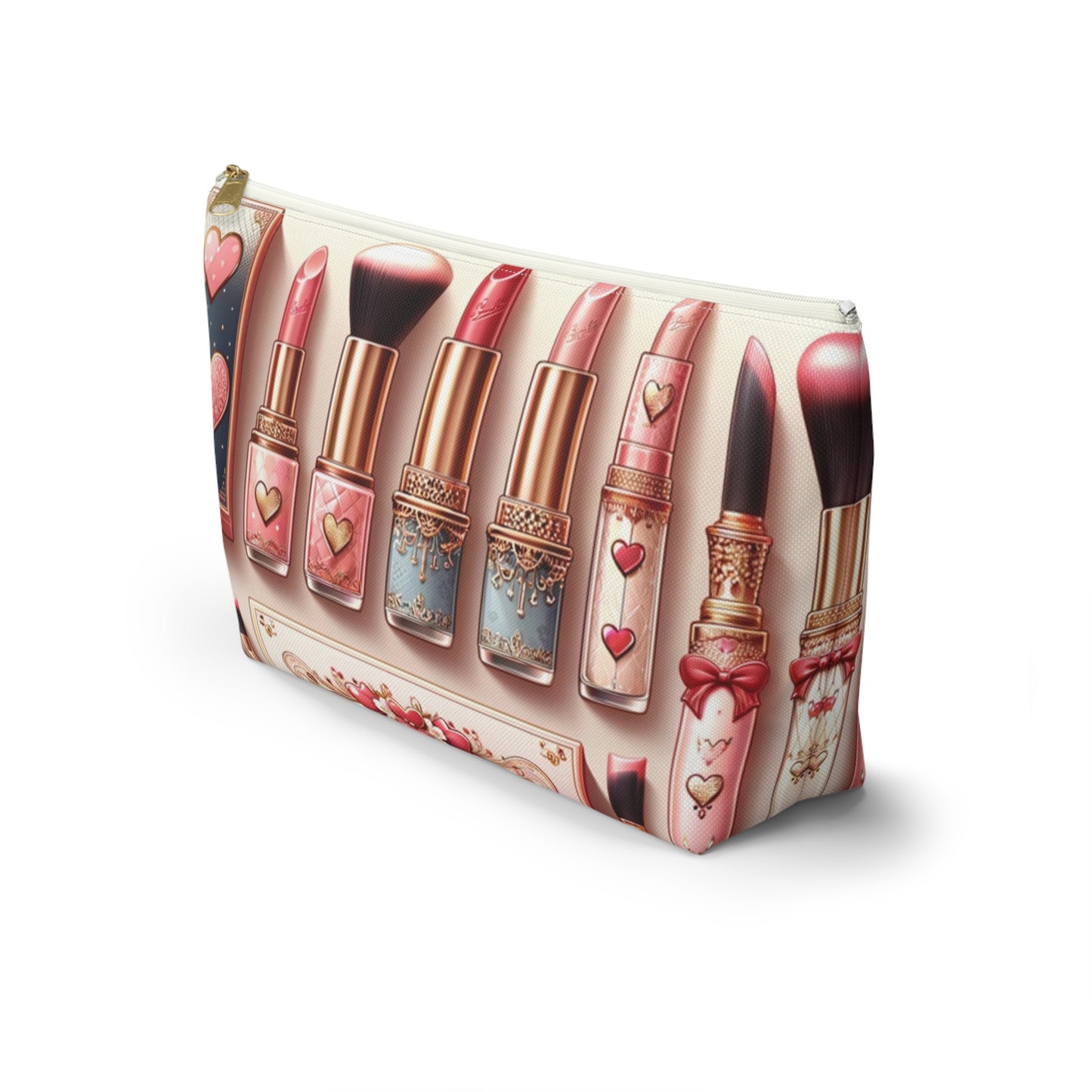 Chic Coquette Beauty Accessory T-Bottom Pouch Feminine Style Makeup Essentials Lipstick Palette Coquette Beauty Makeup Kit