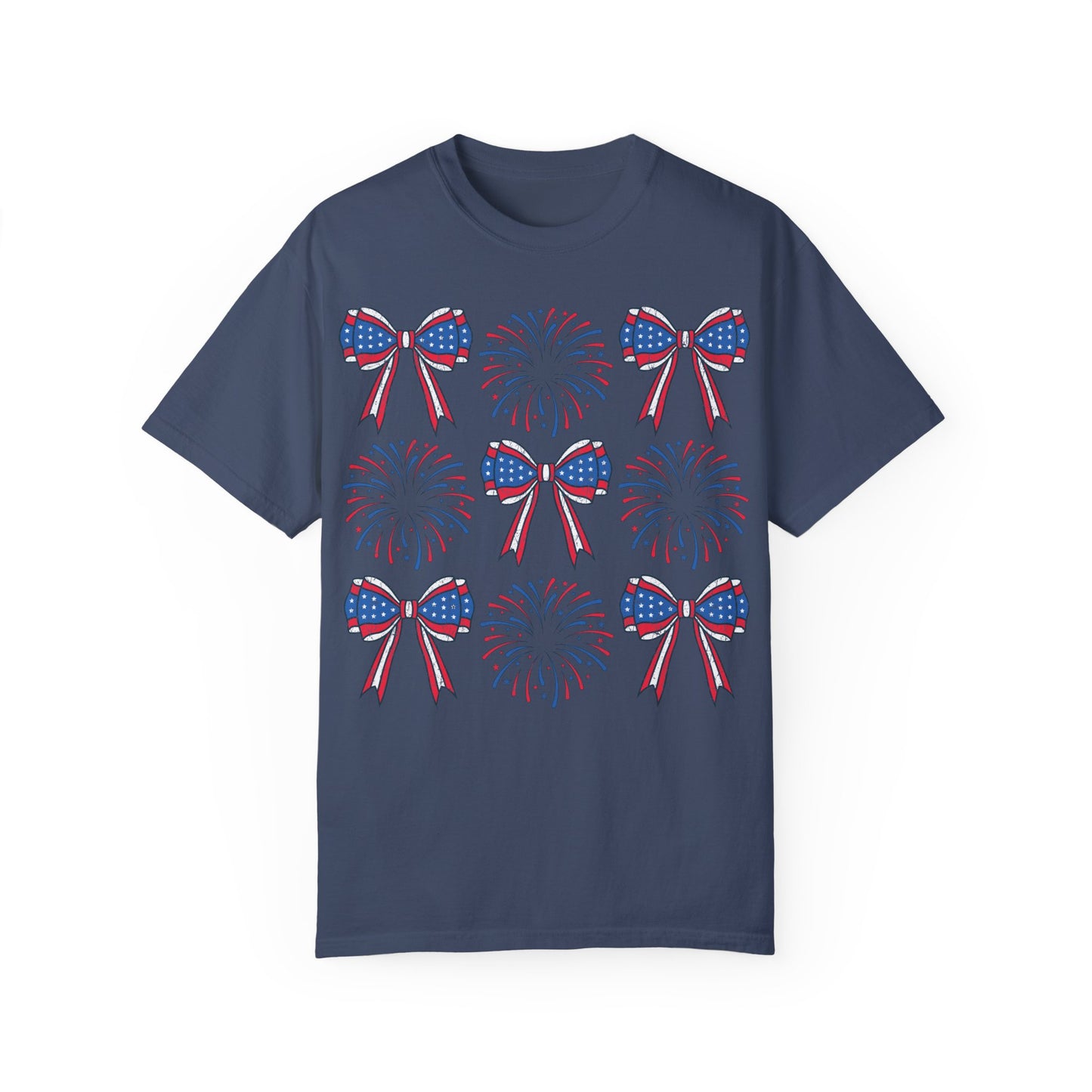 Coquette Bows TShirt, America tee, Patriotic Tee, 4th of July Shirt, Independence Day Tshirt