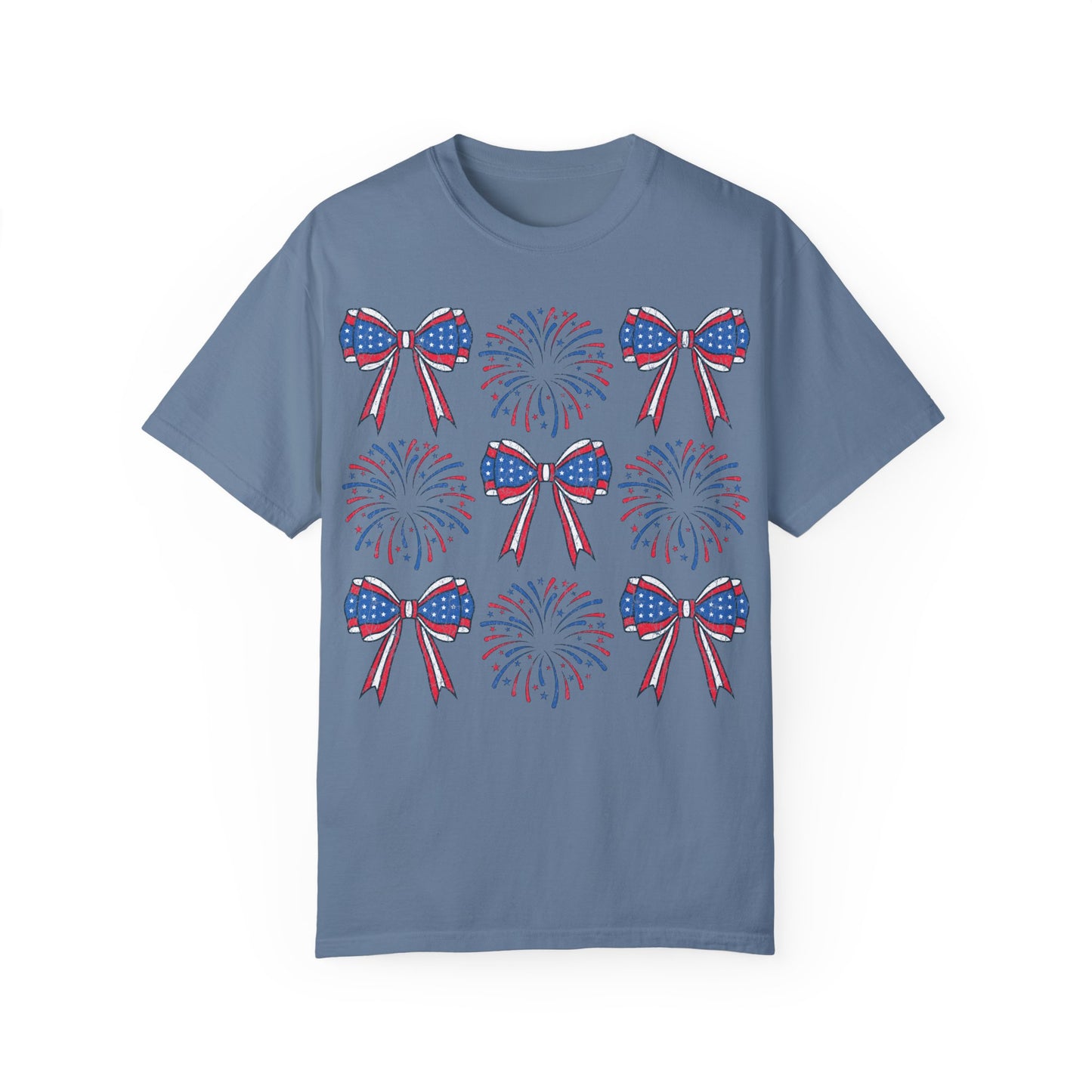 Coquette Bows TShirt, America tee, Patriotic Tee, 4th of July Shirt, Independence Day Tshirt
