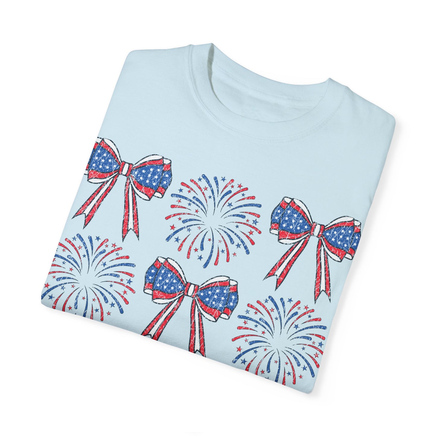 Coquette Bows TShirt, America tee, Patriotic Tee, 4th of July Shirt, Independence Day Tshirt