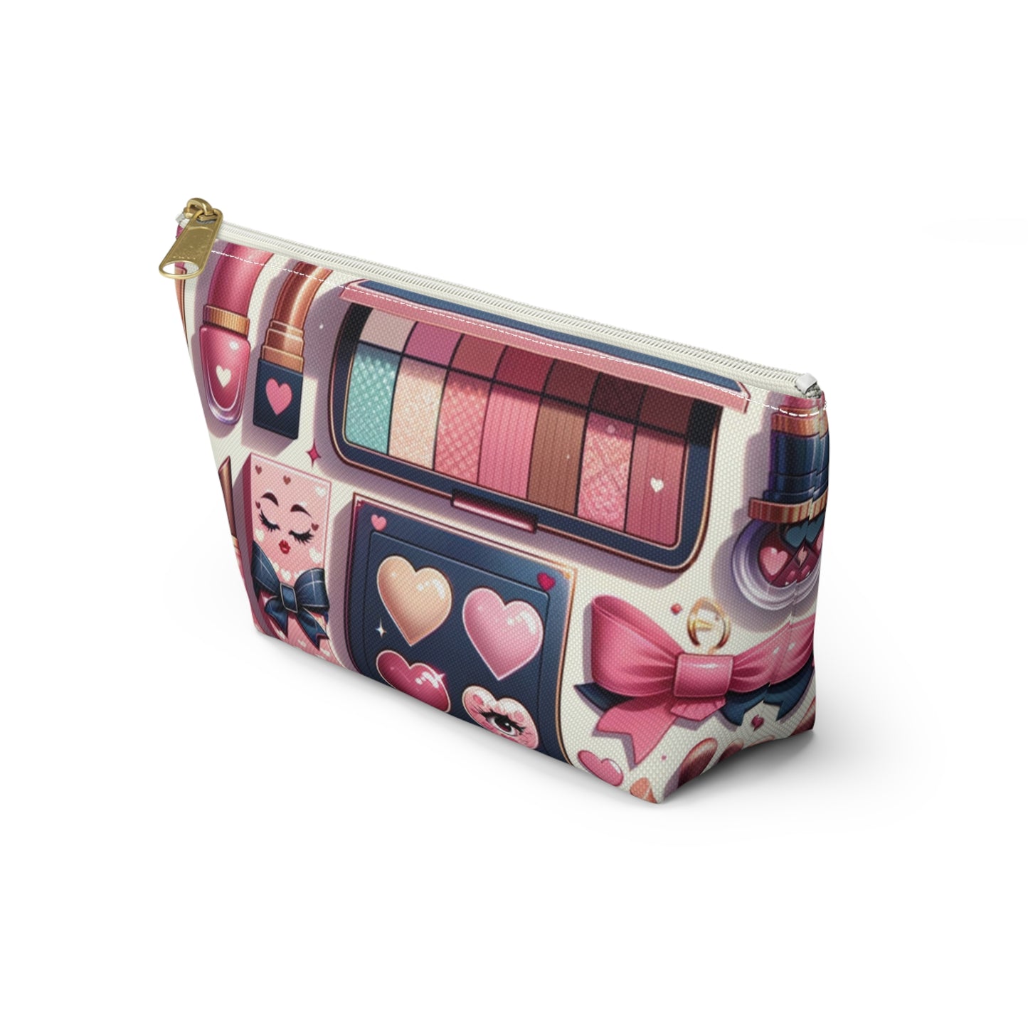Coquette Glamour Collection Beauty Accessory T-Bottom Pouch Feminine Style Makeup Essentials Lipstick Palette Coquette Beauty Makeup Kit