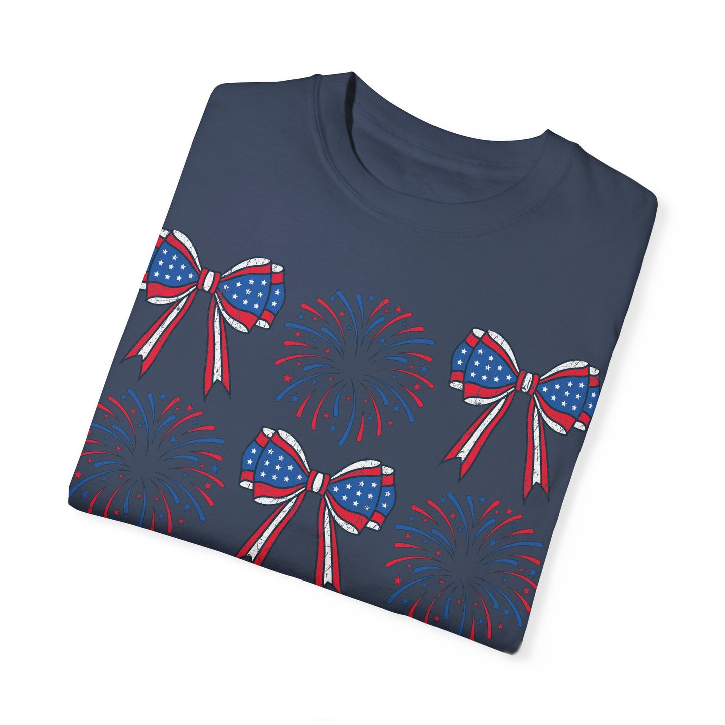 Coquette Bows TShirt, America tee, Patriotic Tee, 4th of July Shirt, Independence Day Tshirt