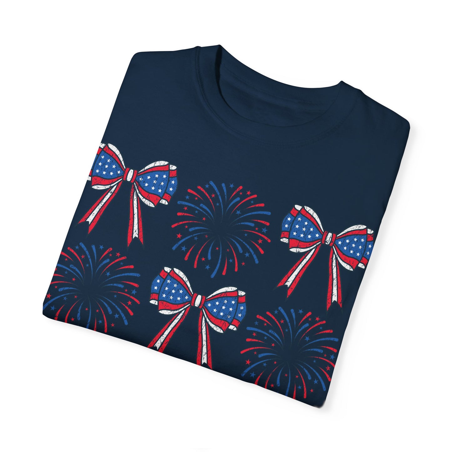 Coquette Bows TShirt, America tee, Patriotic Tee, 4th of July Shirt, Independence Day Tshirt