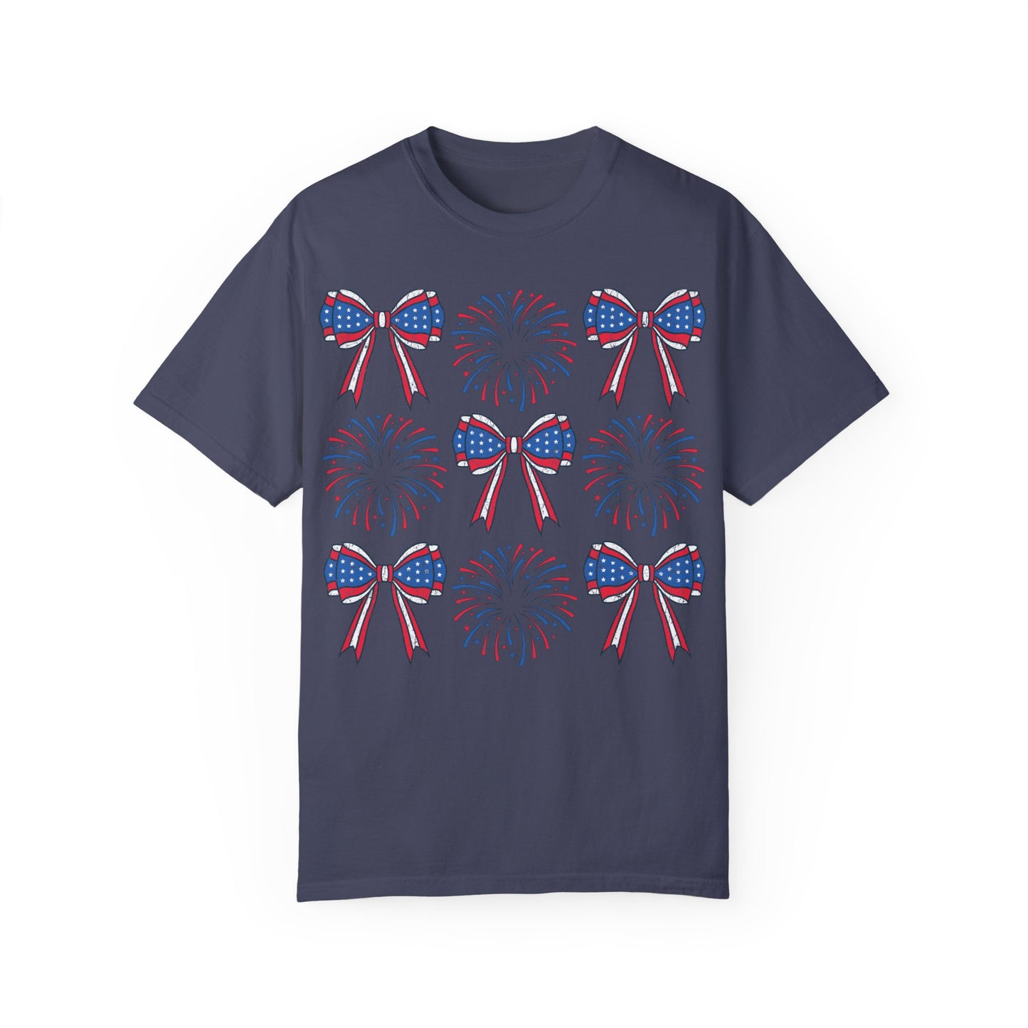 Coquette Bows TShirt, America tee, Patriotic Tee, 4th of July Shirt, Independence Day Tshirt