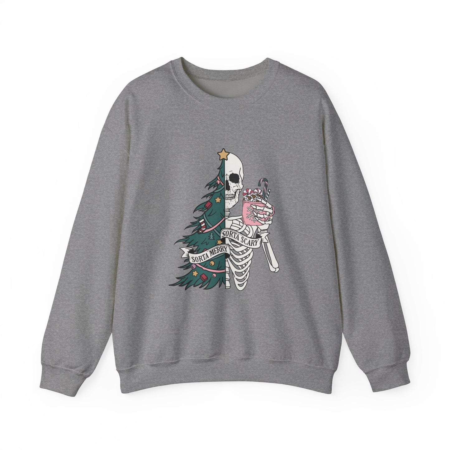 Sorta Merry Sorta Scary Christmas Unisex Heavy Blend™ Crewneck Sweatshirt