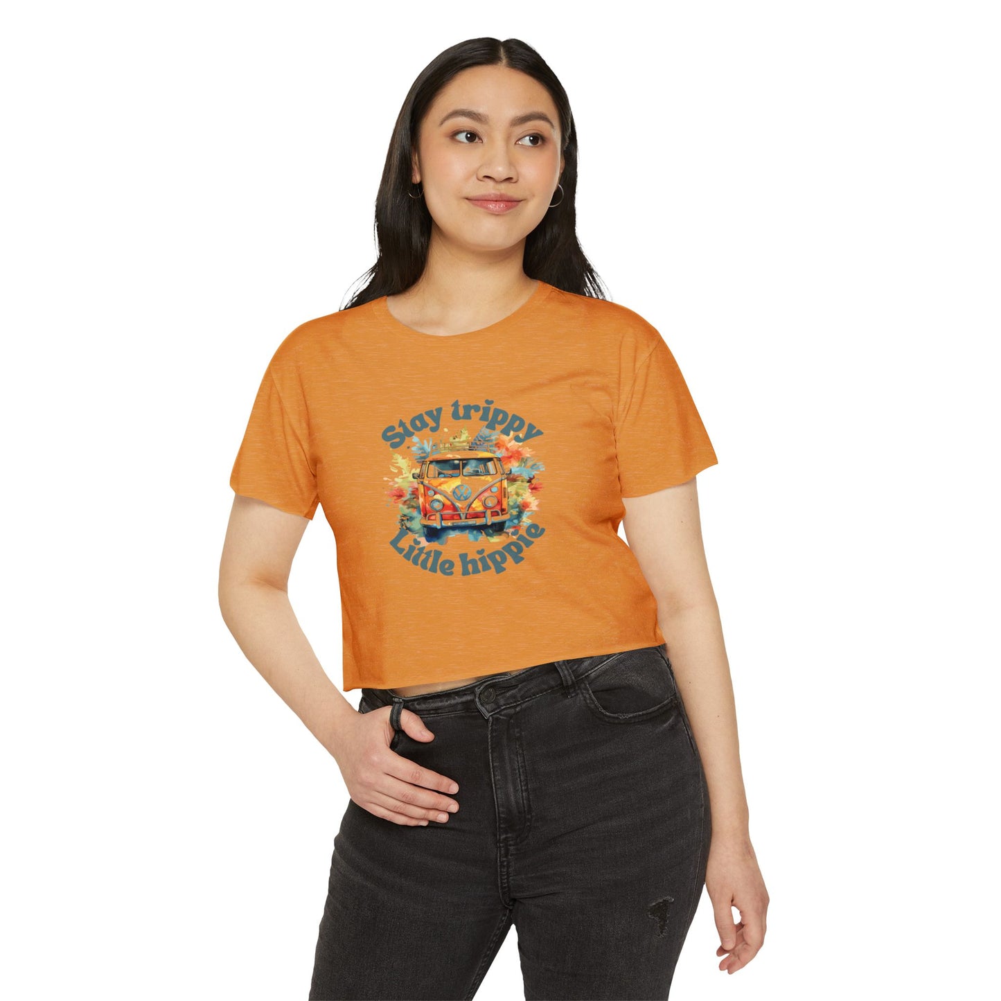 Little Hippie Vibes Women's Festival Crop Top