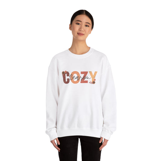 Cozy Season Floral Heavy Blend™ Crewneck Sweatshirt